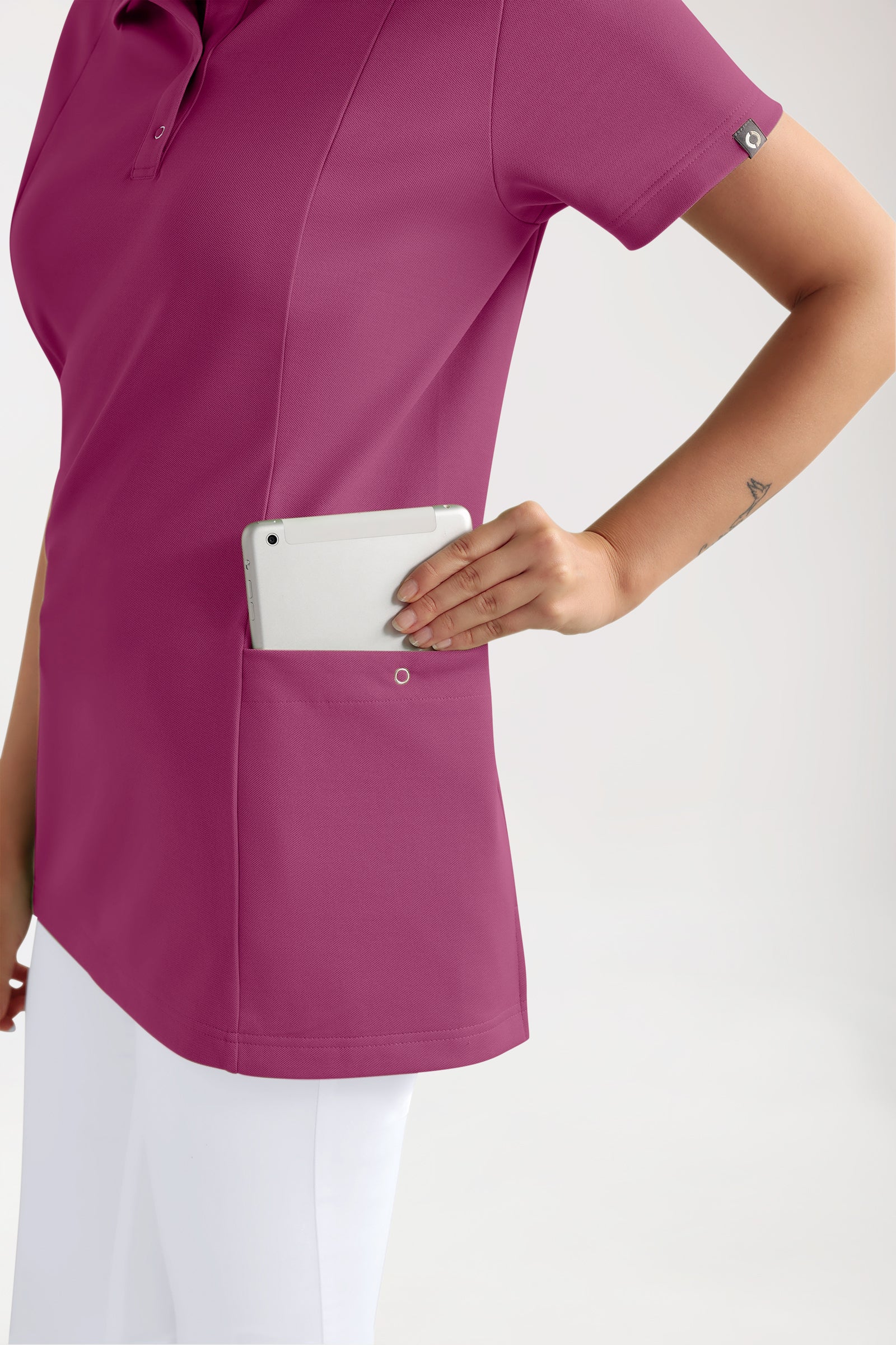 COMFY FLEX Tunique Stretch Femme - Col polo berry
