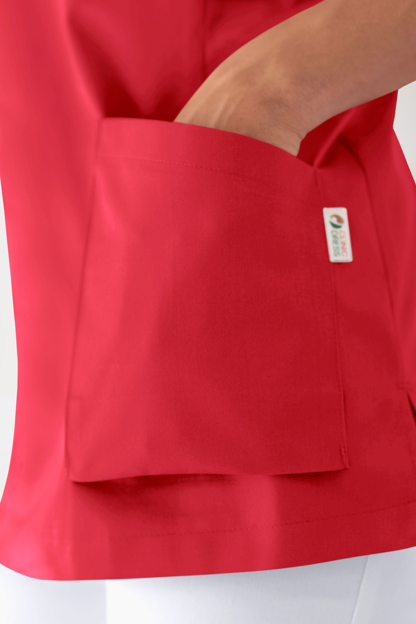 CORE Tunique Femme - Décolleté V rouge