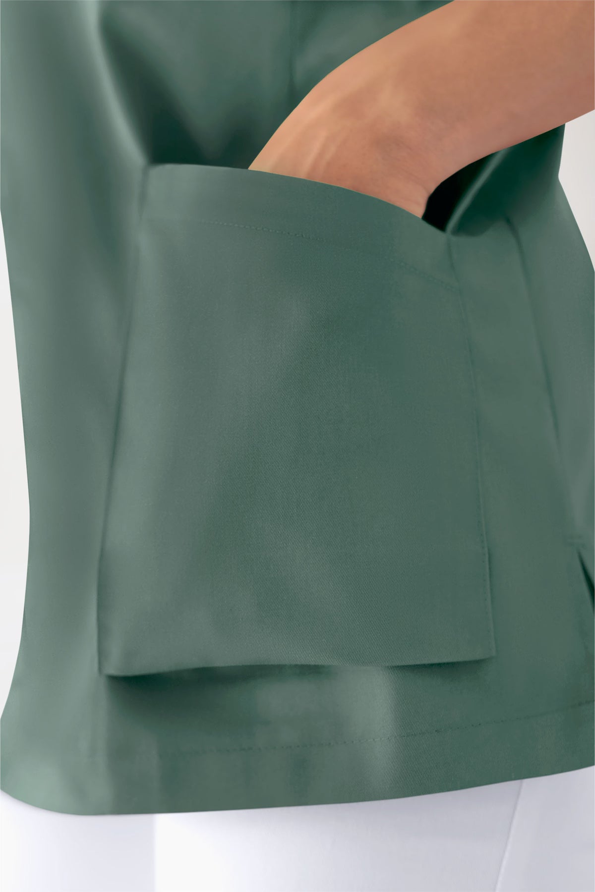 CORE Tunique Femme - Décolleté V vert foncé