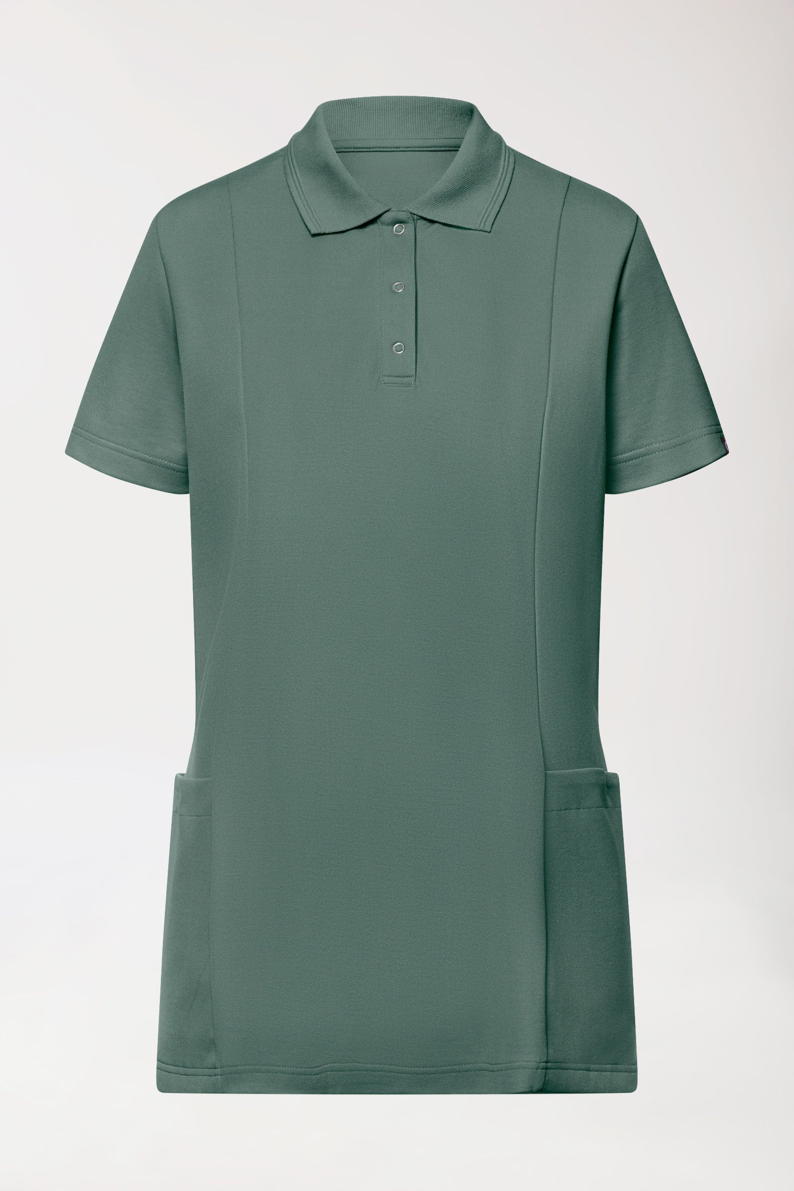 COMFY FLEX Tunique Stretch Femme - Col polo vert foncé