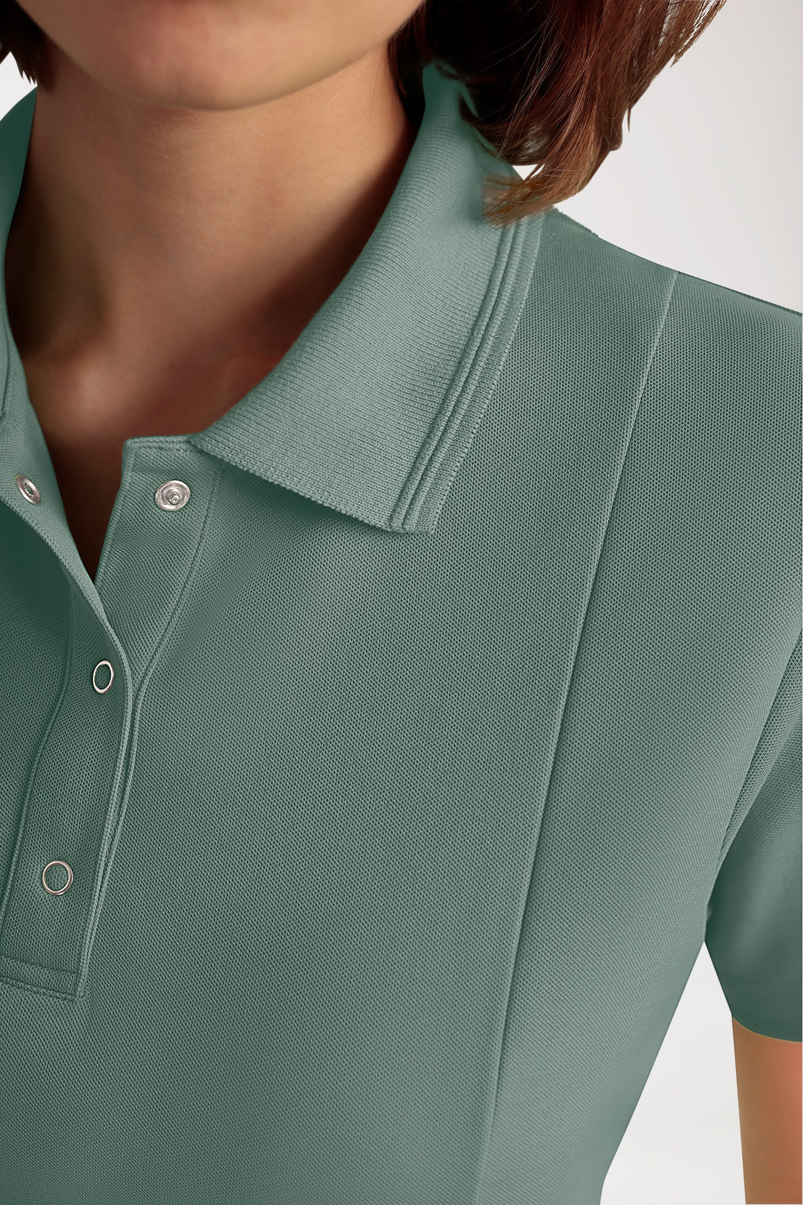 COMFY FLEX Tunique Stretch Femme - Col polo vert foncé
