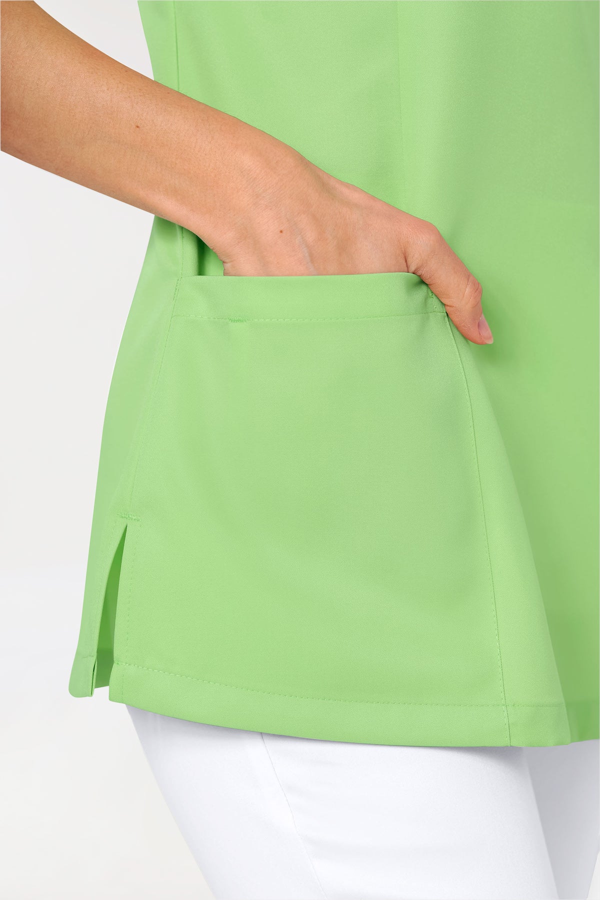 GREEN Tunique Femme - Décolleté V vert pomme
