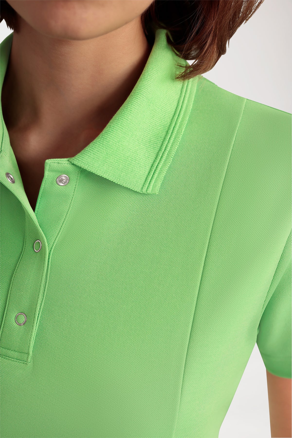 COMFY FLEX Tunique Stretch Femme - Col polo vert pomme
