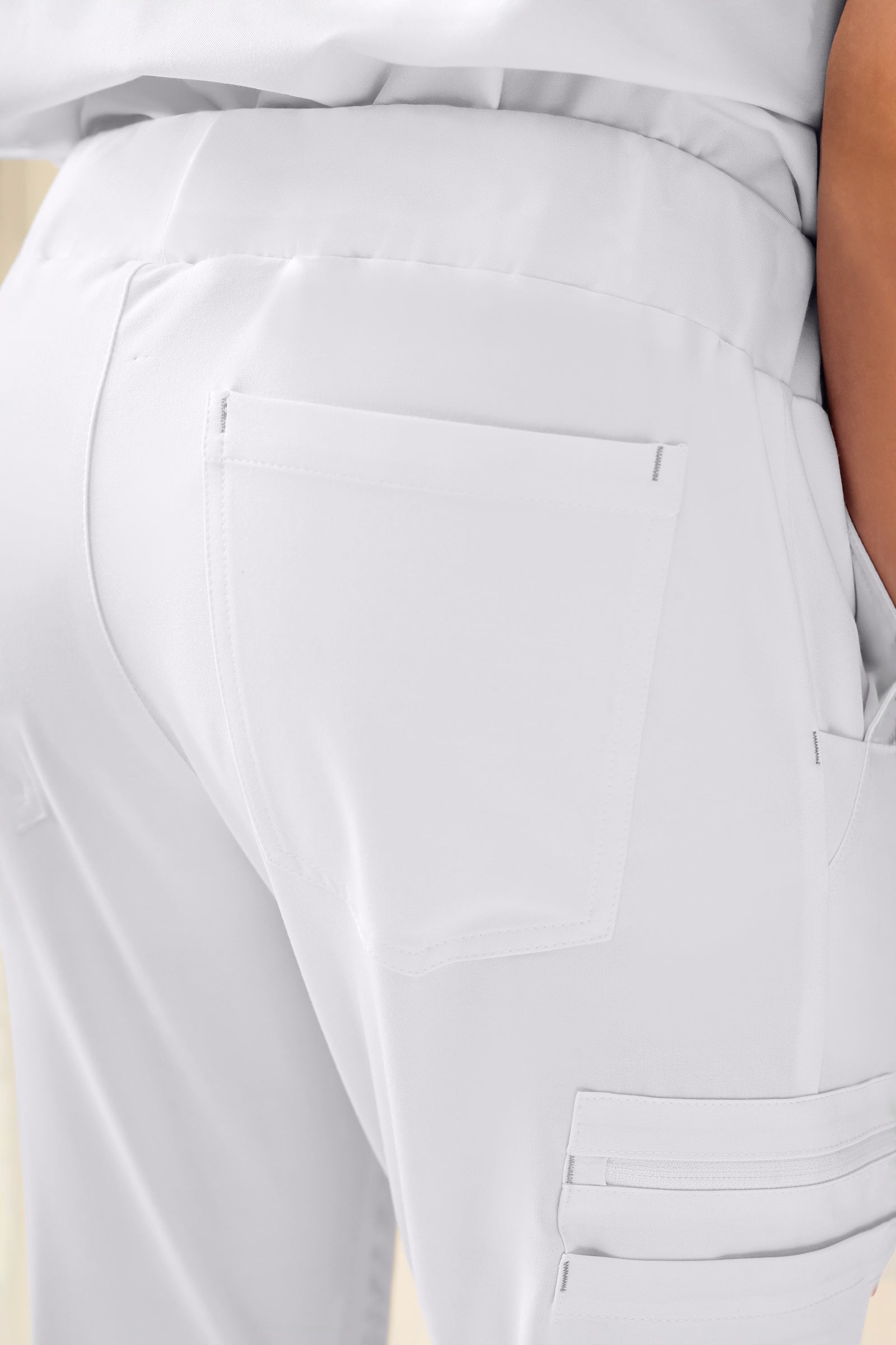 KAERE Pantalon Homme - avec poches cargo blanc