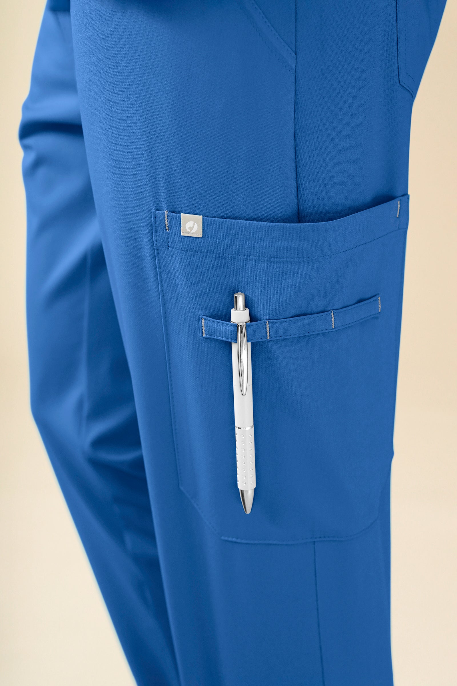 KAERE Pantalon Homme - avec poches cargo Taille courte bleu