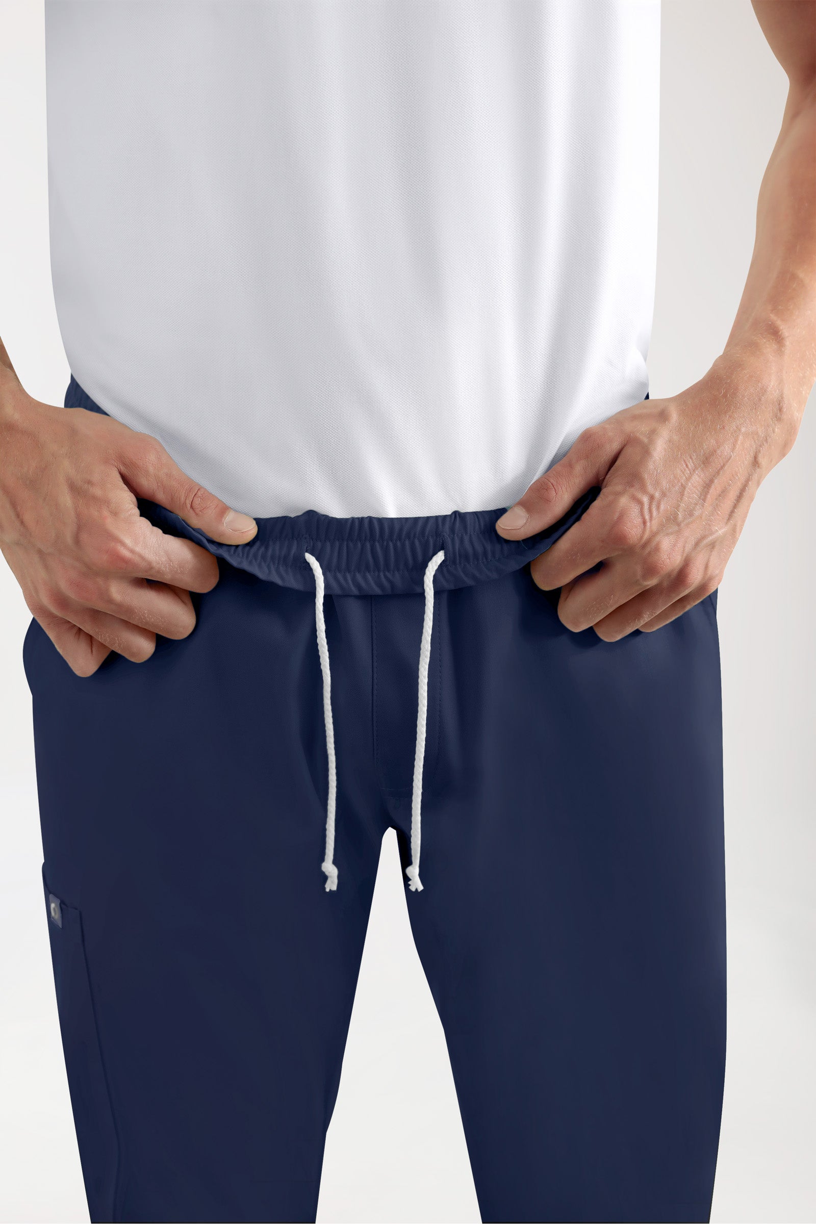 GREEN Pantalon Stretch Homme - Style Jogpant navy