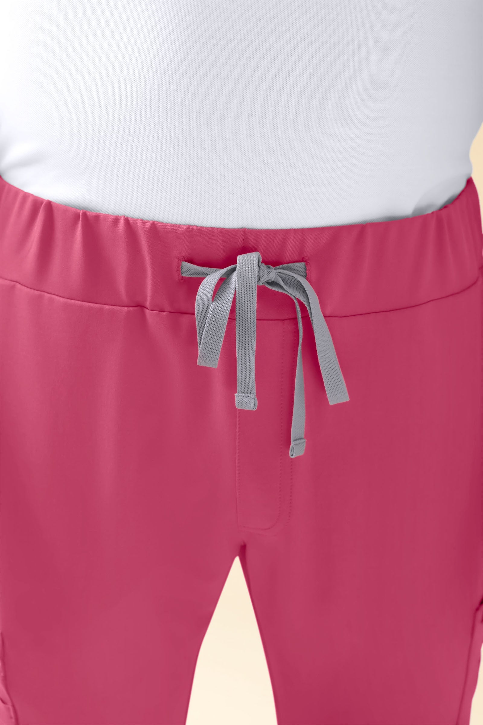 KAERE Pantalon Homme - avec poches cargo Taille courte bois de rose