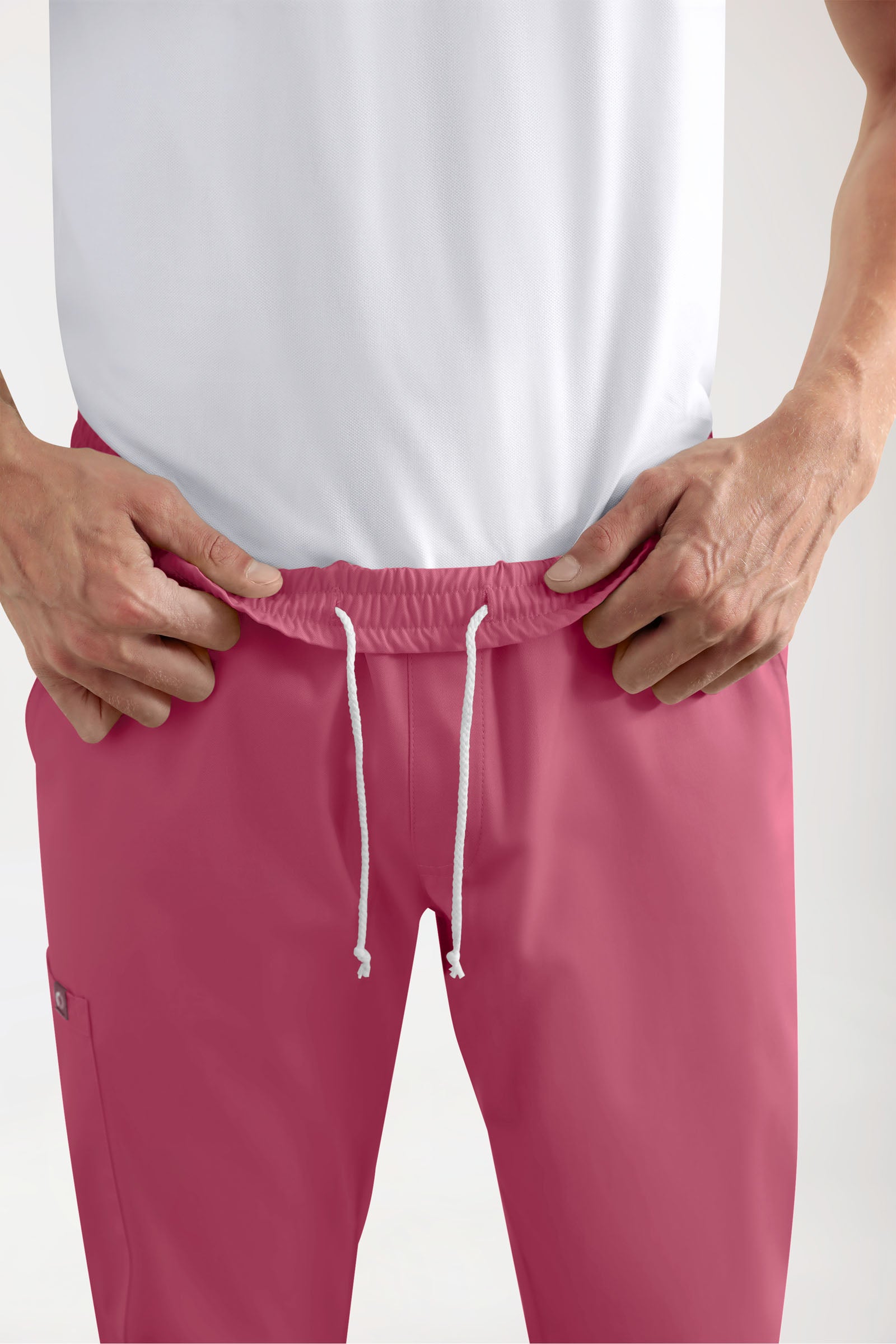 GREEN Pantalon Stretch Homme - Style Jogpant bois de rose
