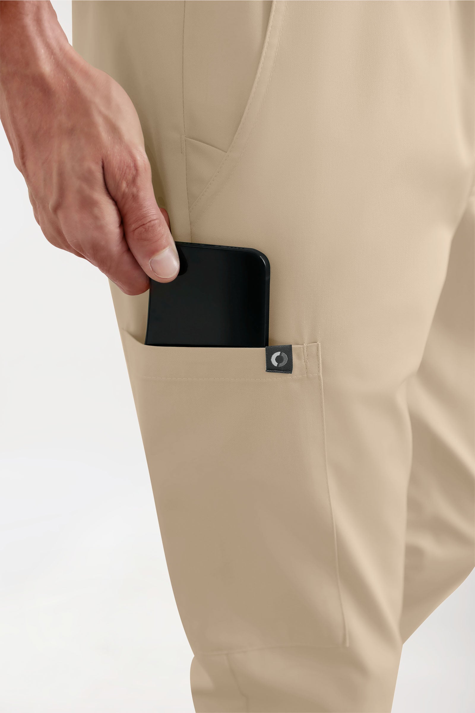 GREEN Pantalon Stretch Homme - Style Jogpant sable