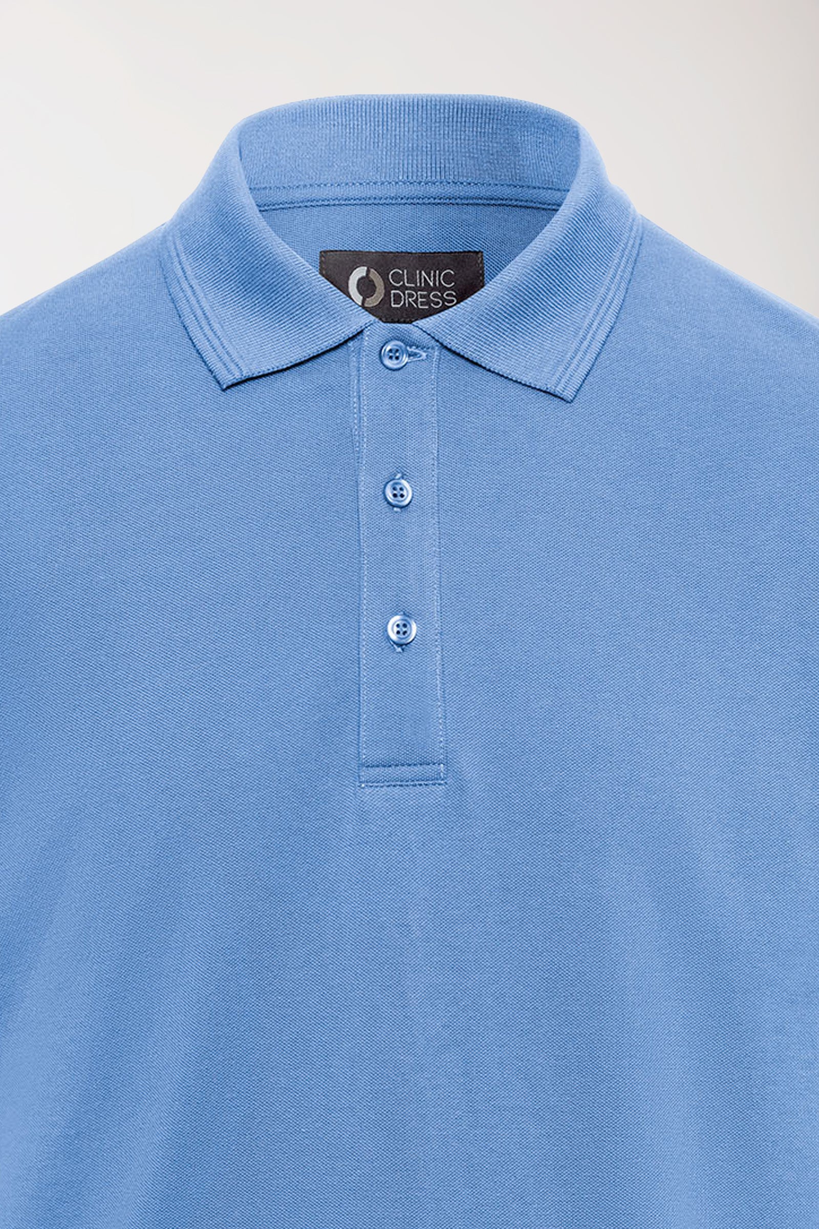 COMFY FLEX Shirt Stretch Homme - Col polo bleu ciel