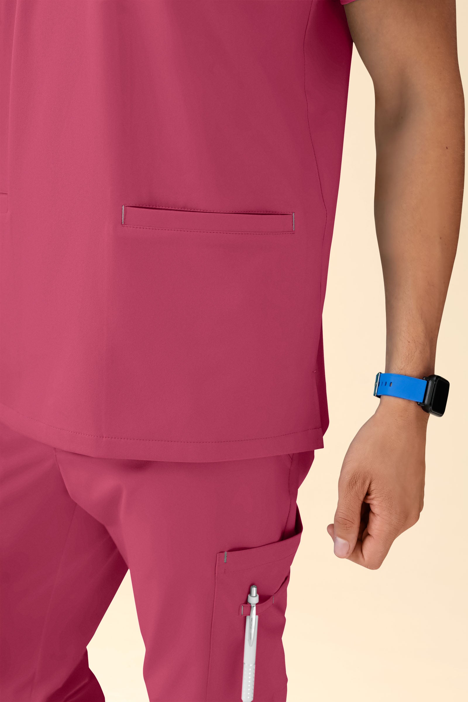 KAERE Tunique Homme - Col V bois de rose