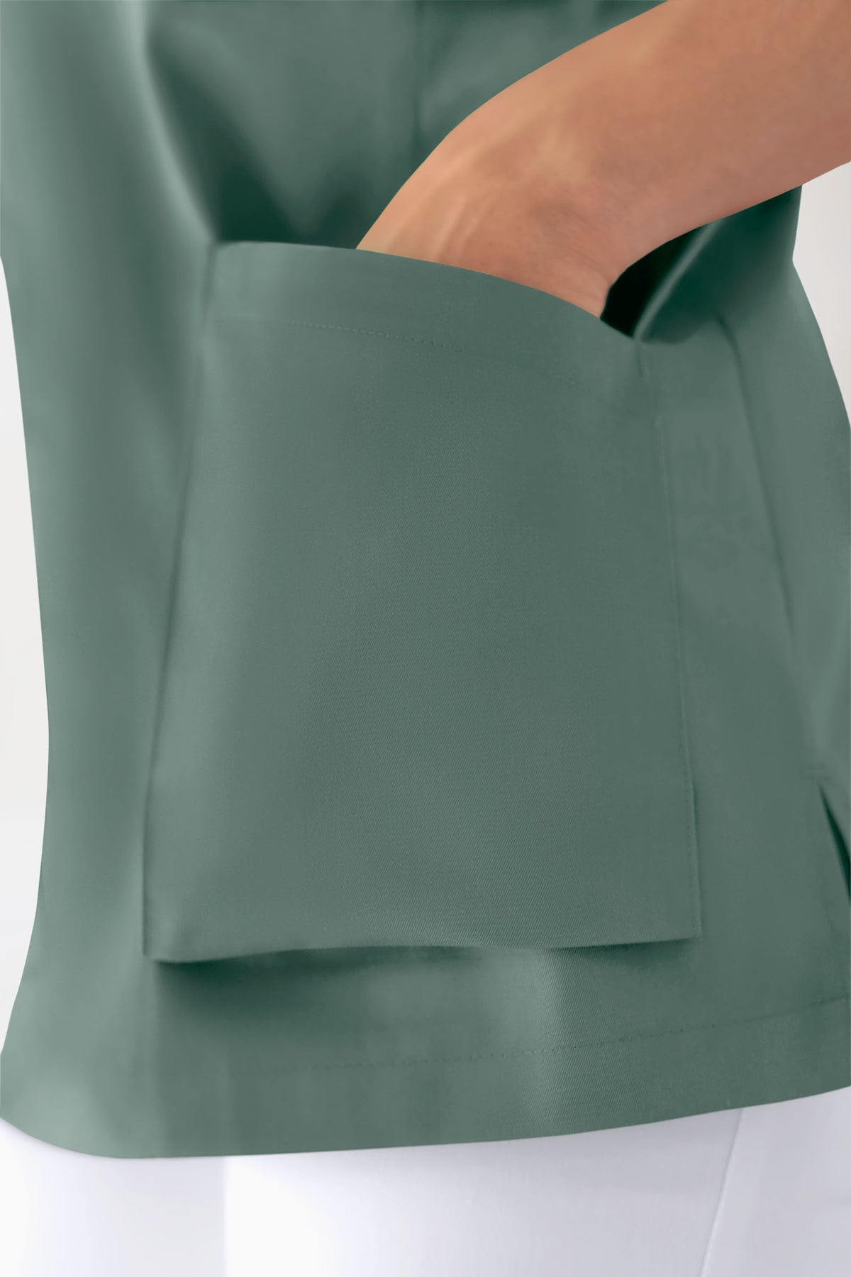 LA tunique médicale homme - Décolleté V vert foncé