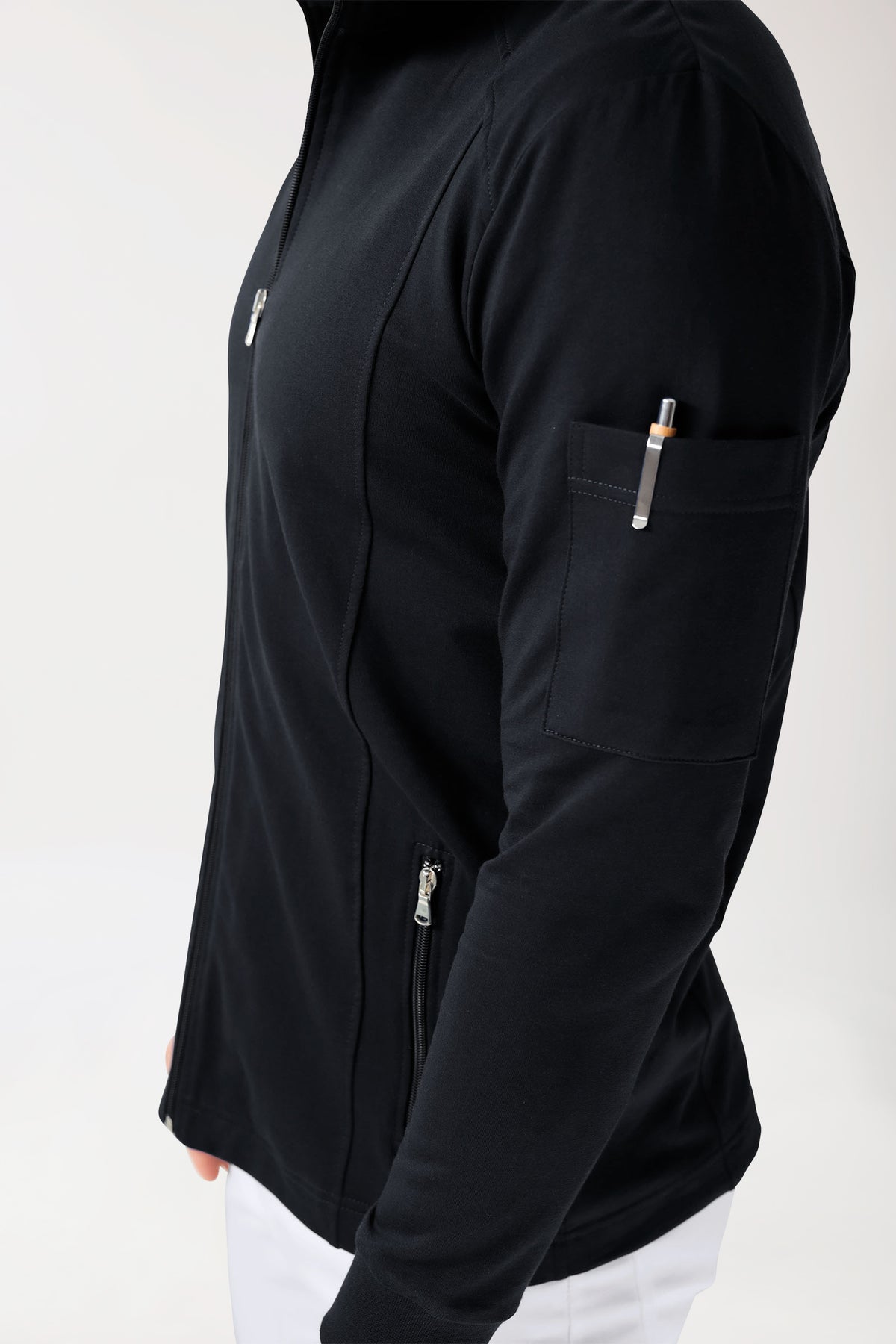 Veste en Sweat Homme - Col officier noir