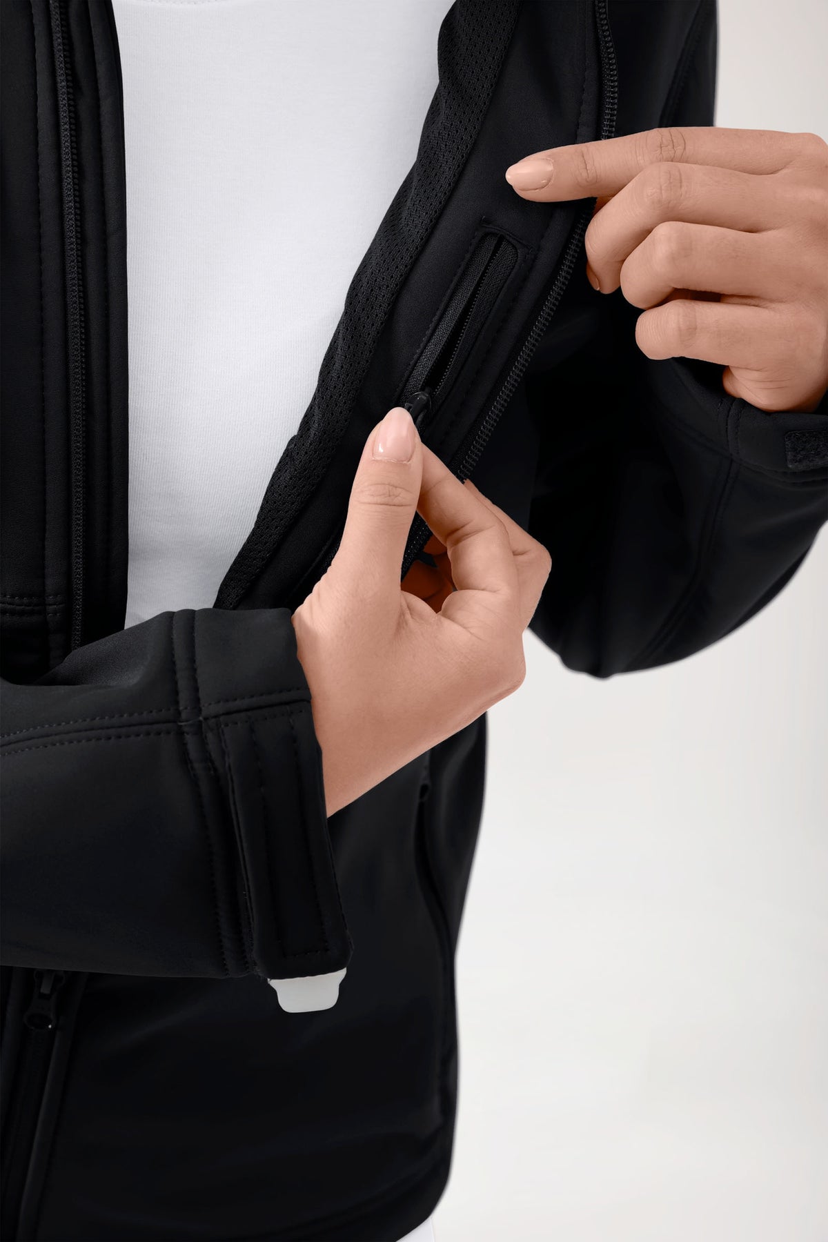 Softshell Veste mixte - à capuche noir