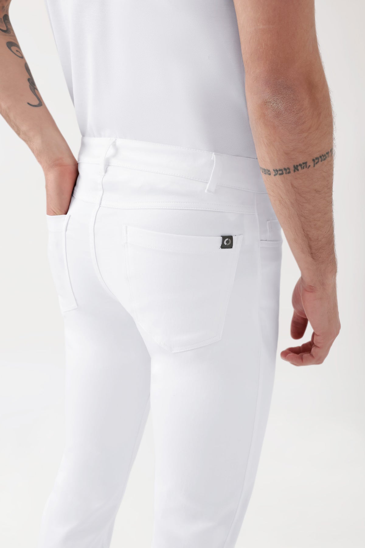 COMFY FLEX  Pantalon 5-Poches homme - jambe étroite blanc