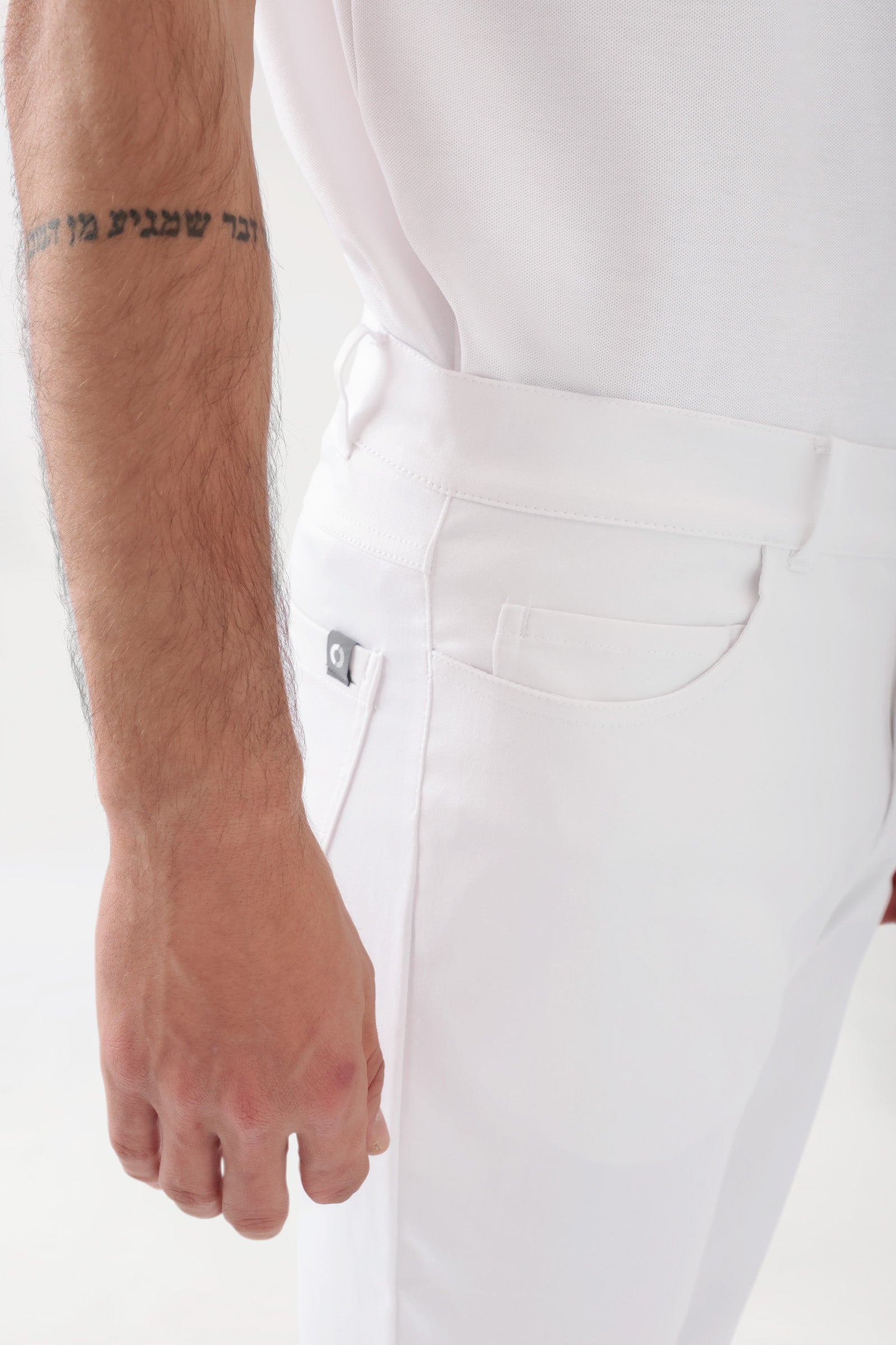 COMFY FLEX Pantalon 5 poches Homme - Jambe droite blanc
