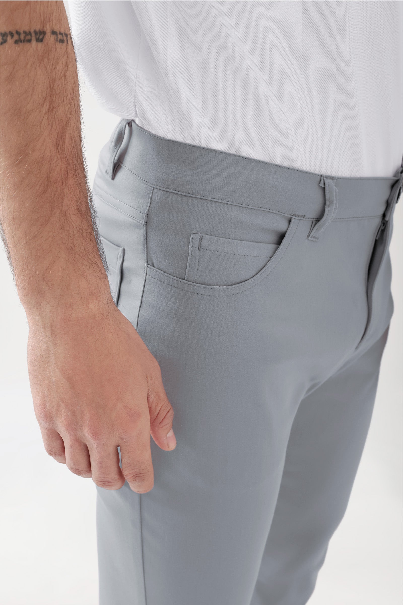 COMFY FLEX Pantalon 5 poches Homme - Jambe droite gris