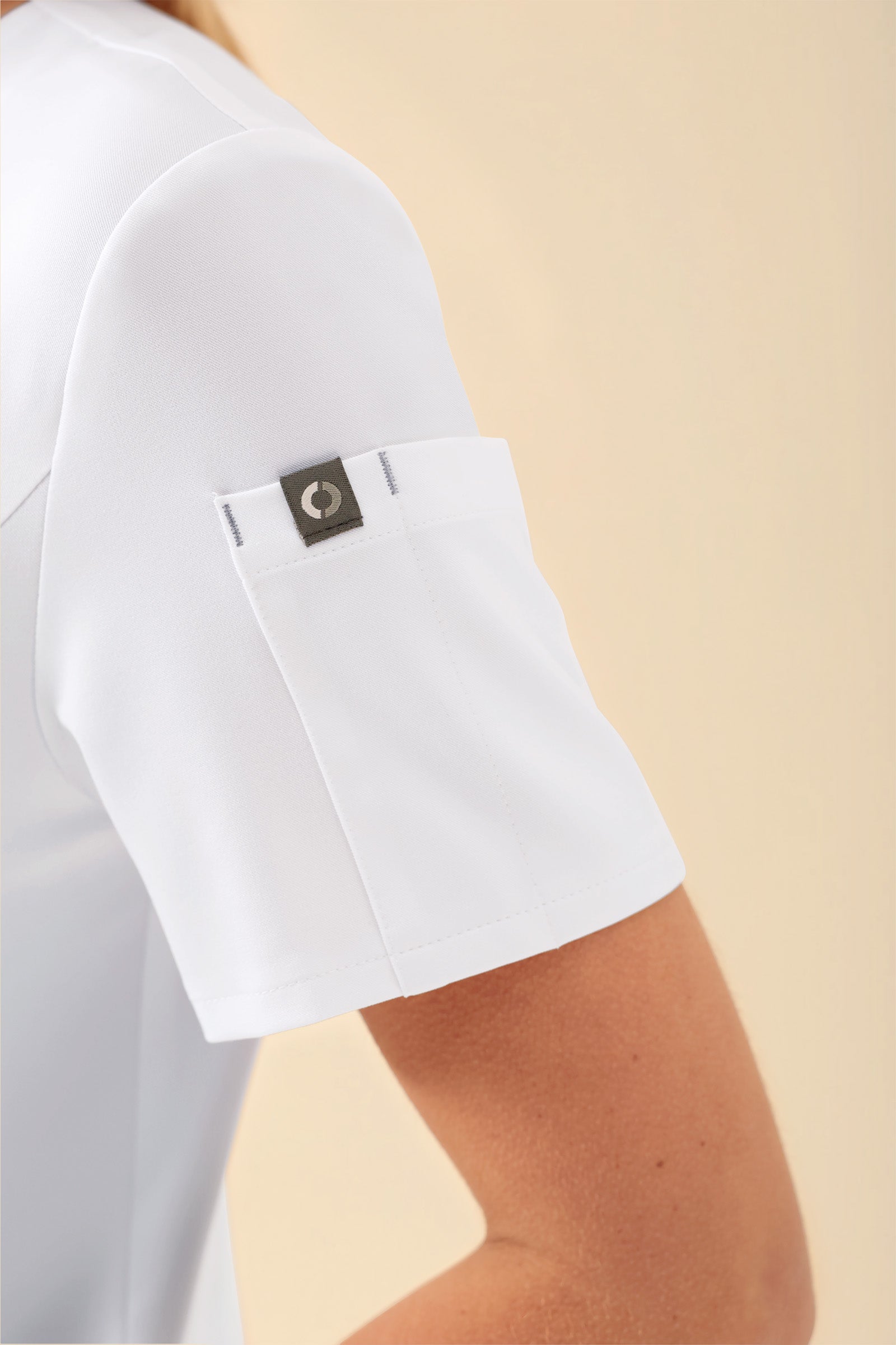 KAERE Blouse Femme - Patte de boutonnage blanc