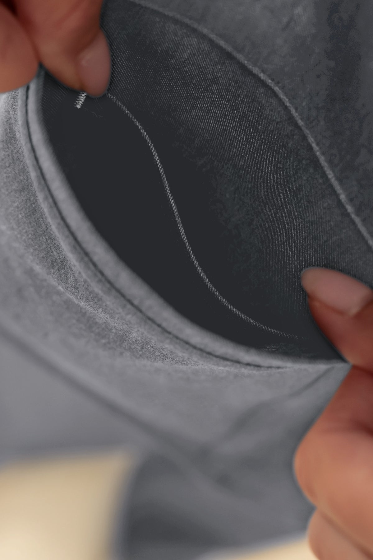 KAERE Blouse Femme - Patte de boutonnage gris foncé chiné