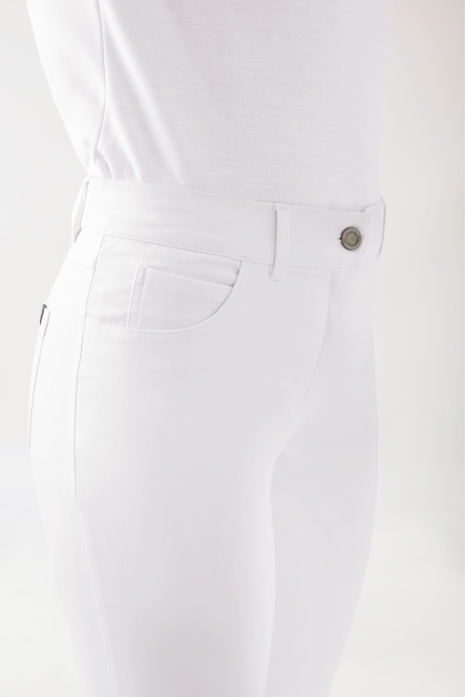 COMFY FLEX Pantalon 5 poches Femme - Jambe droite blanc