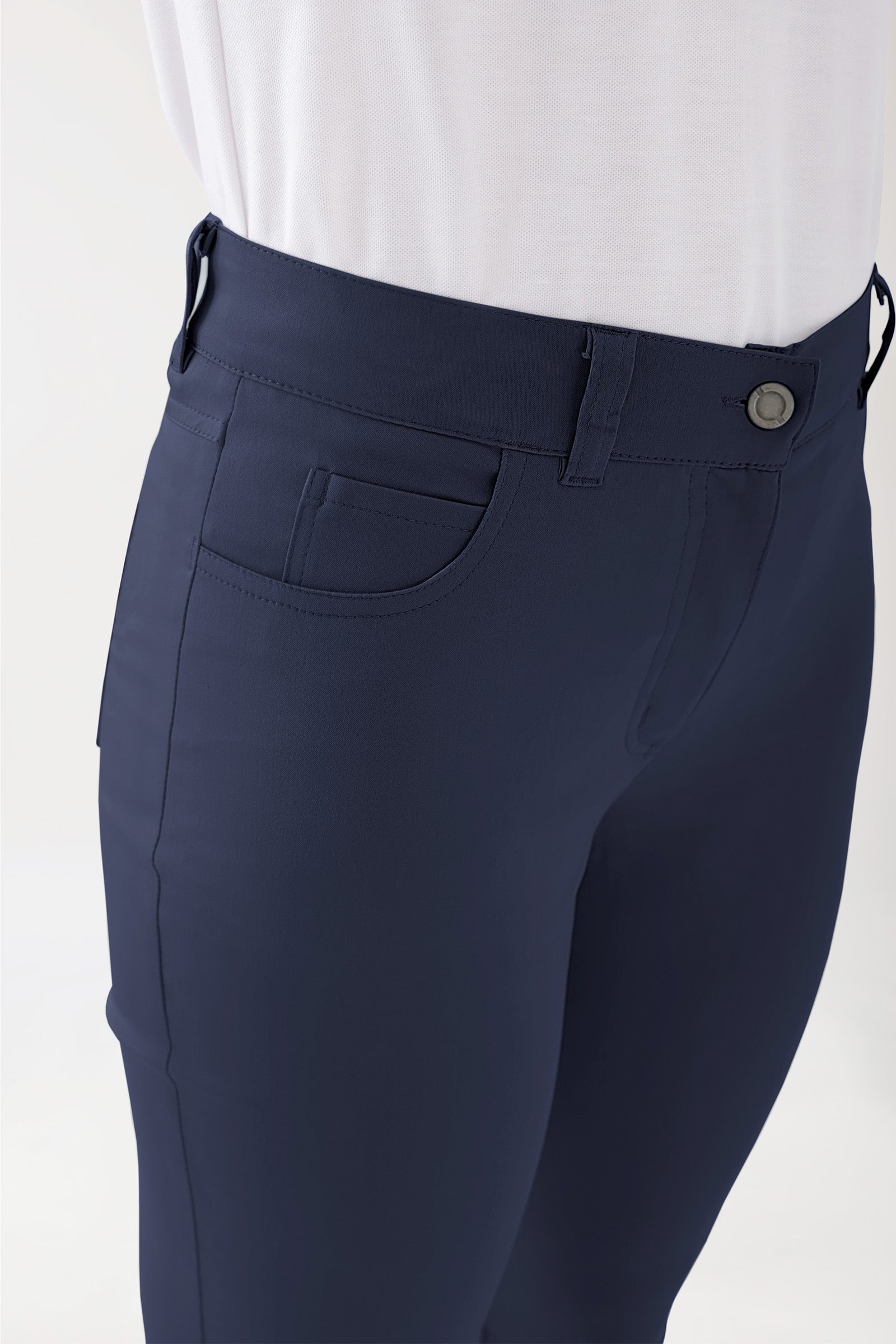 COMFY FLEX Pantalon 5 poches Femme - Jambe droite navy