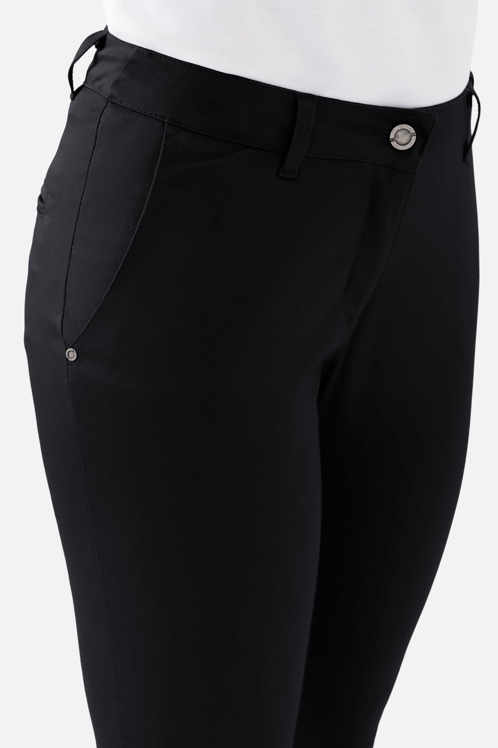 COMFY FLEX Pantalon Femme - Style Chino noir