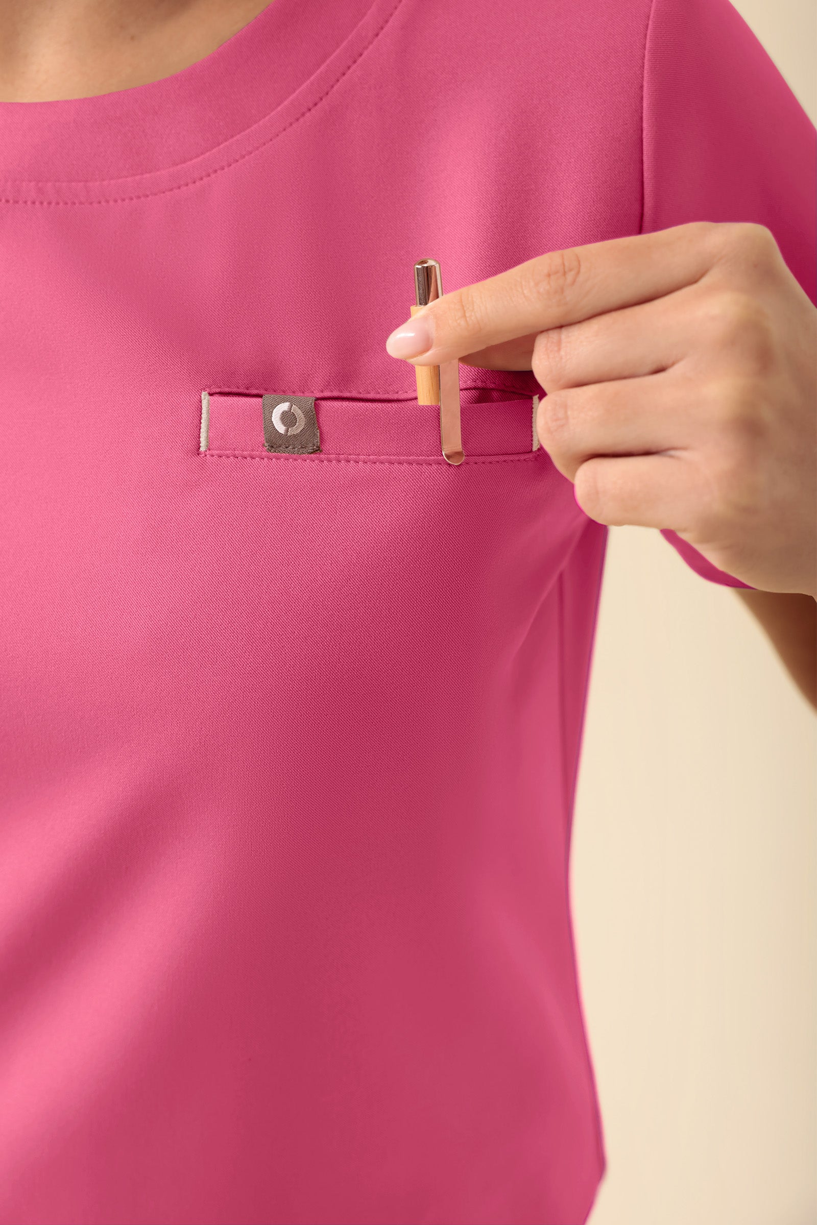 KAERE T-shirt Femme - Encoloure ronde bois de rose