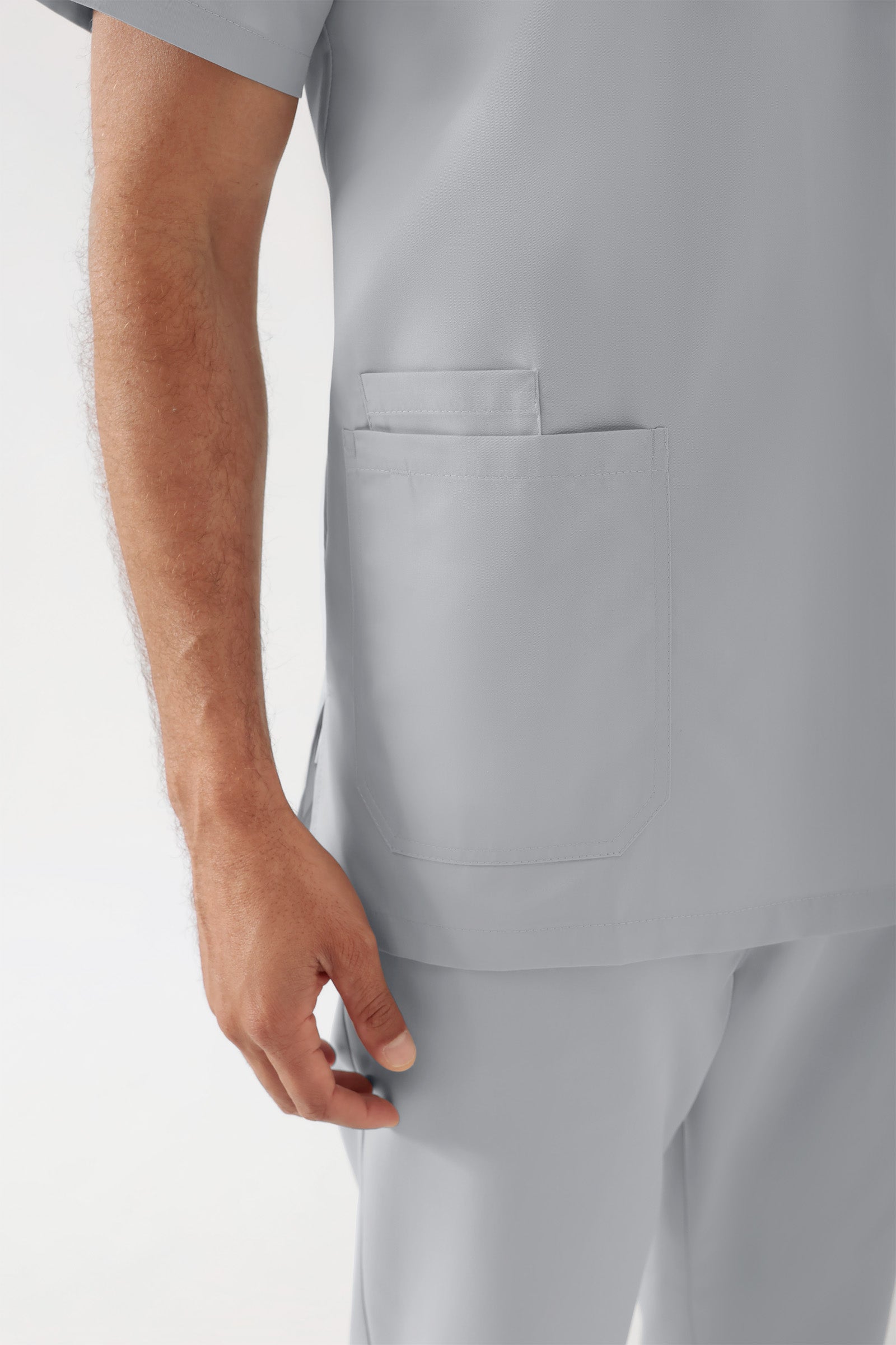 TENCEL™ Tunique Homme - Col V gris perle