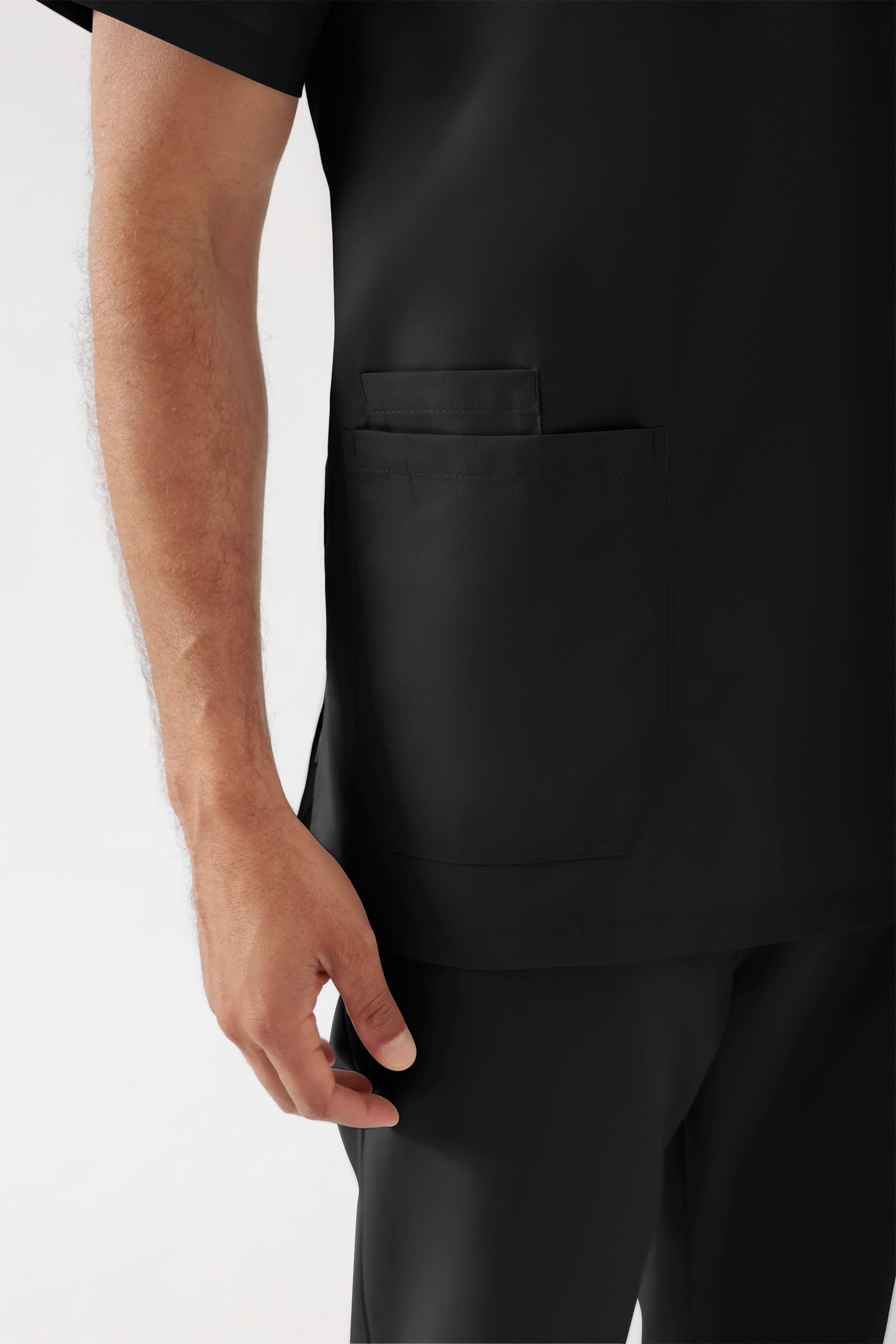 TENCEL™ Tunique Homme - Col V noir