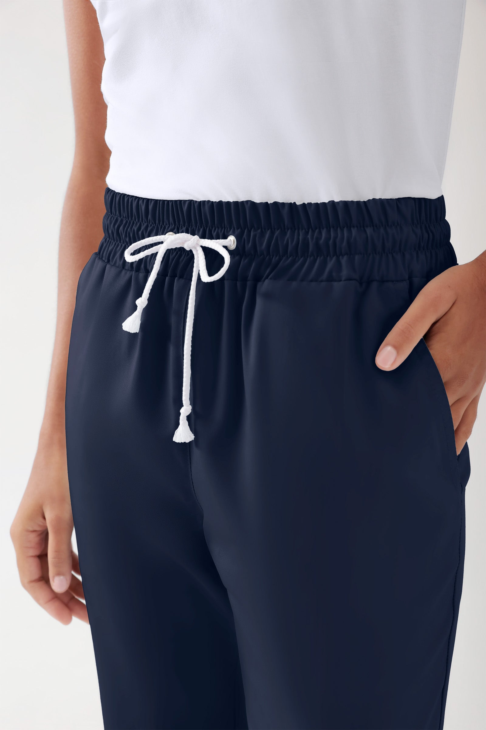 TENCEL™ Pantalon mixte - Ceinture élastique navy