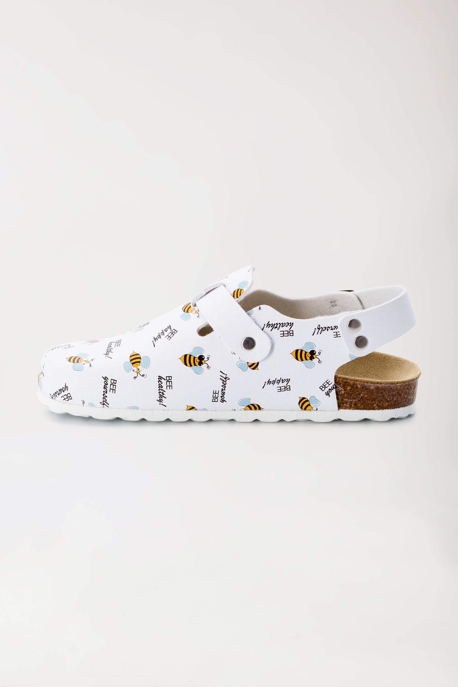Sabots mixtes blanc/jaune/noir