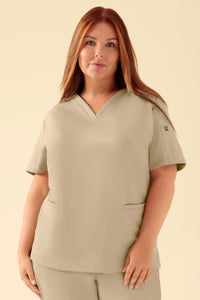 KAERE Tunique Femme - Décolleté V sable