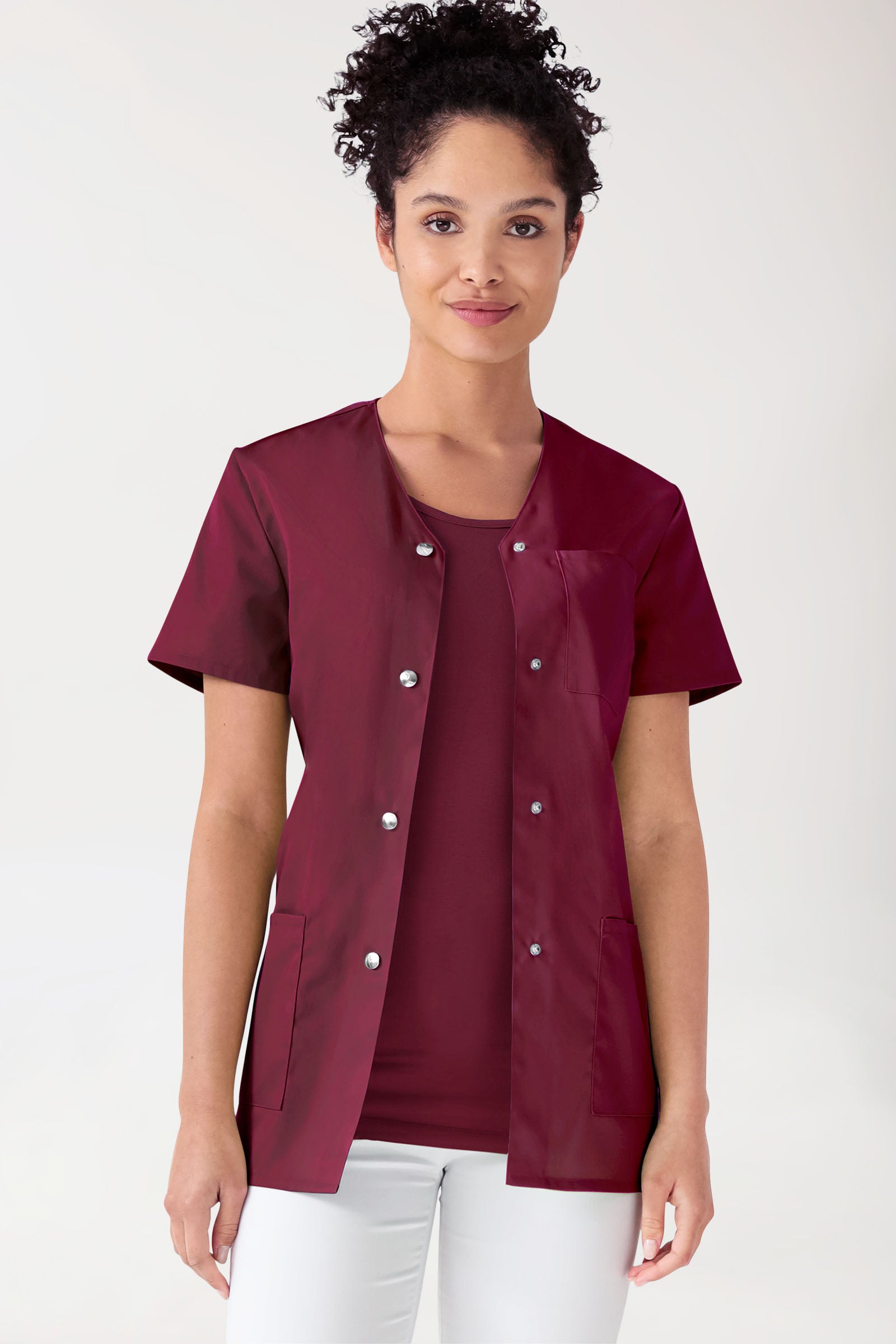 Blouse Beauté Femme - Boutonnée bordeaux
