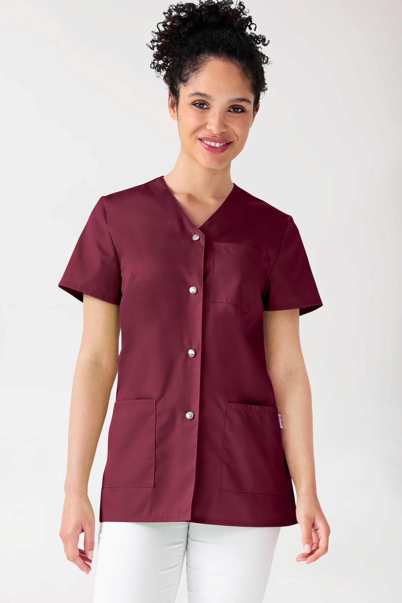 Blouse Beauté Femme - Boutonnée bordeaux
