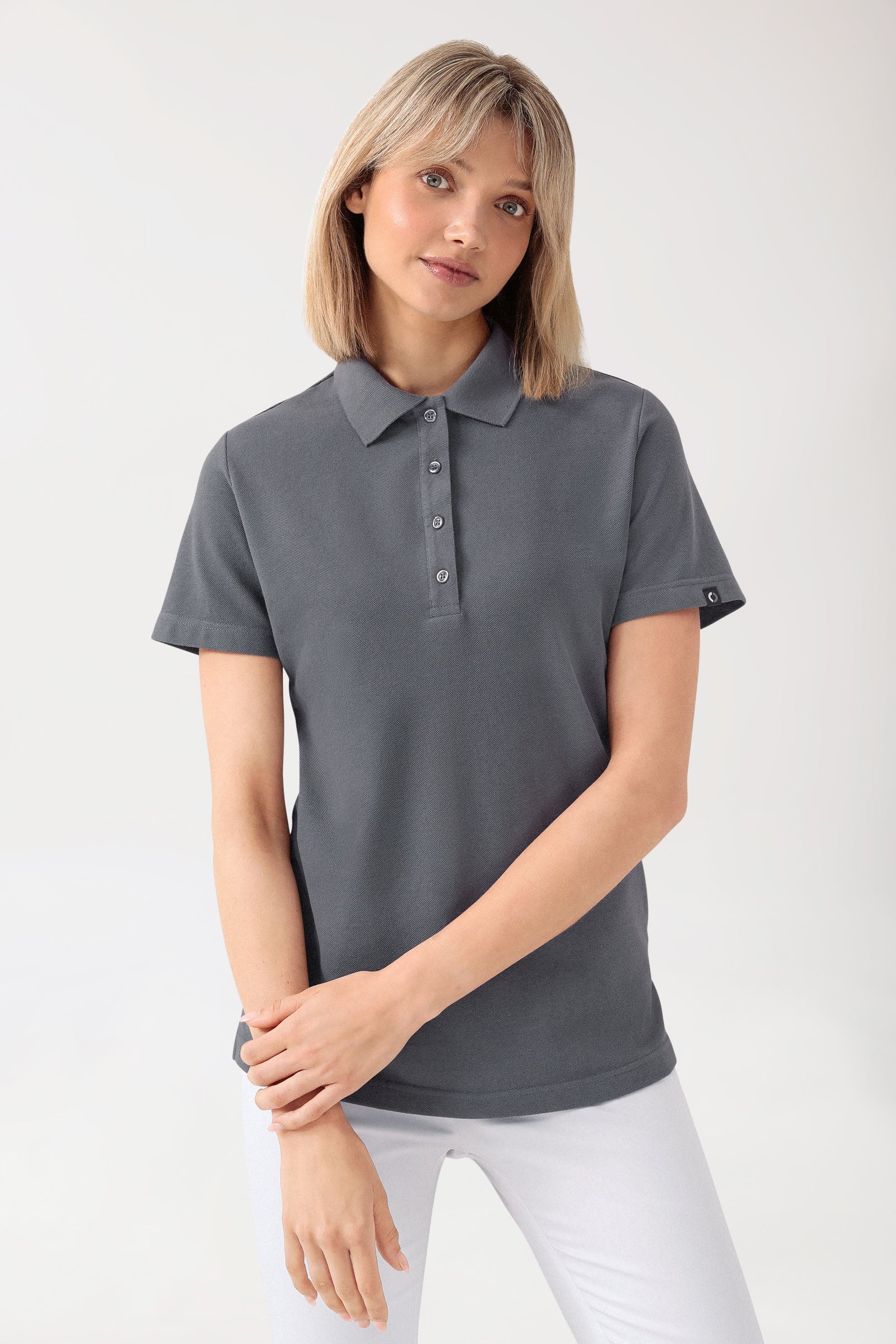 CORE T-shirt Femme – Col polo galet