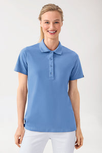 COMFY FLEX Shirt Stretch Femme - Col polo bleu ciel
