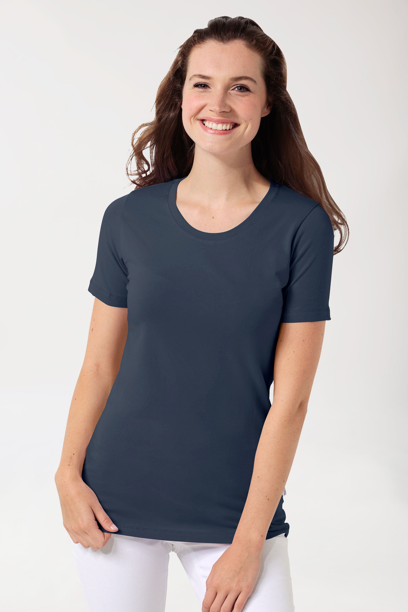 CORE T-shirt Femme - Encolure ronde bleu navy