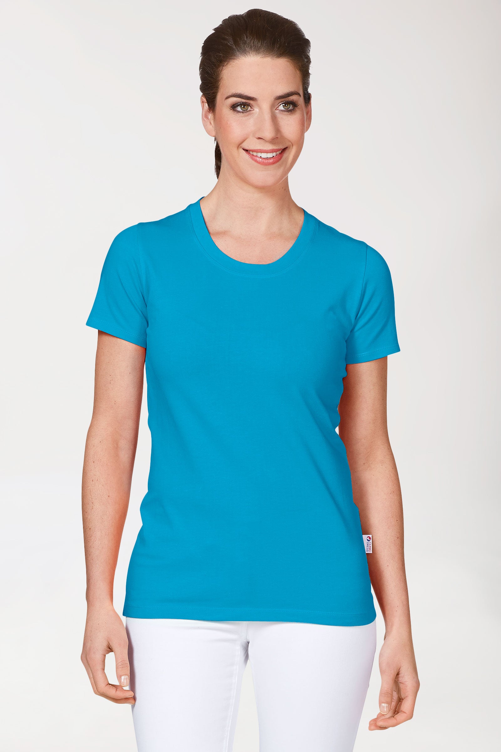 CORE T-shirt Femme - Encolure ronde turquoise, Vue de face 