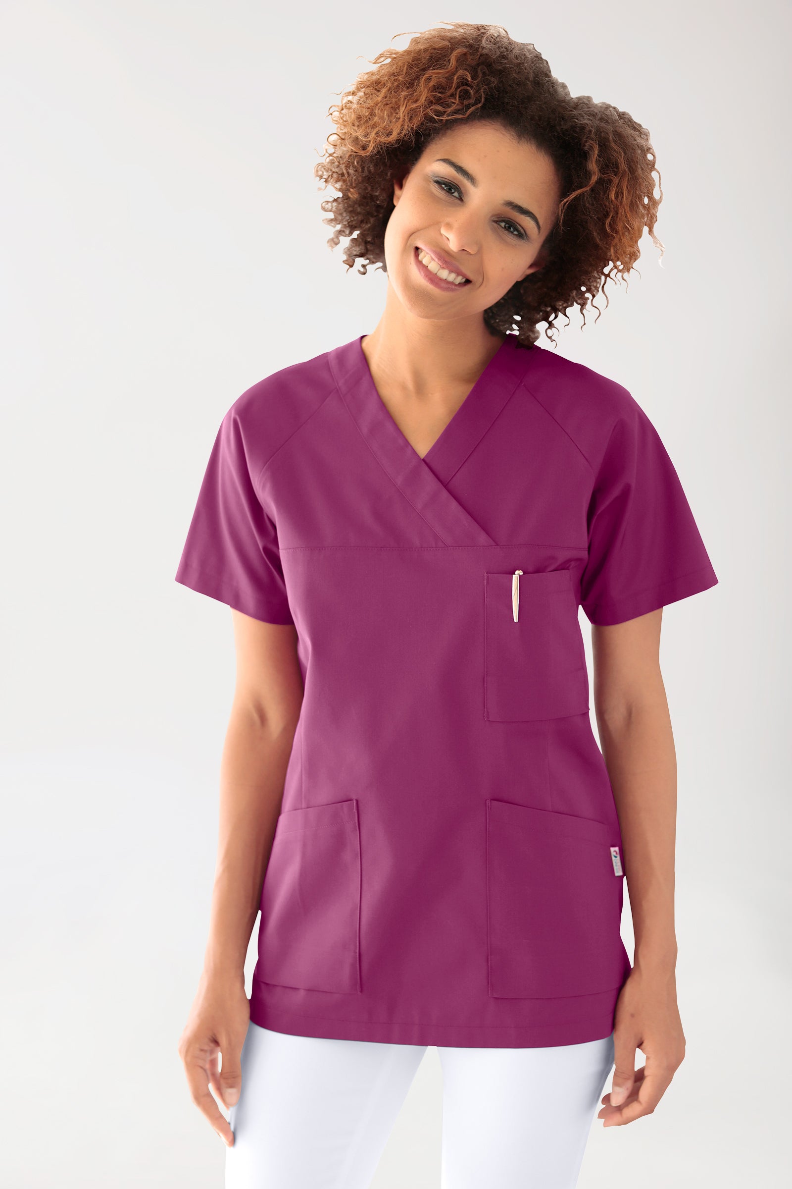 CORE Tunique Femme - Lot de 3 - Décolleté V berry