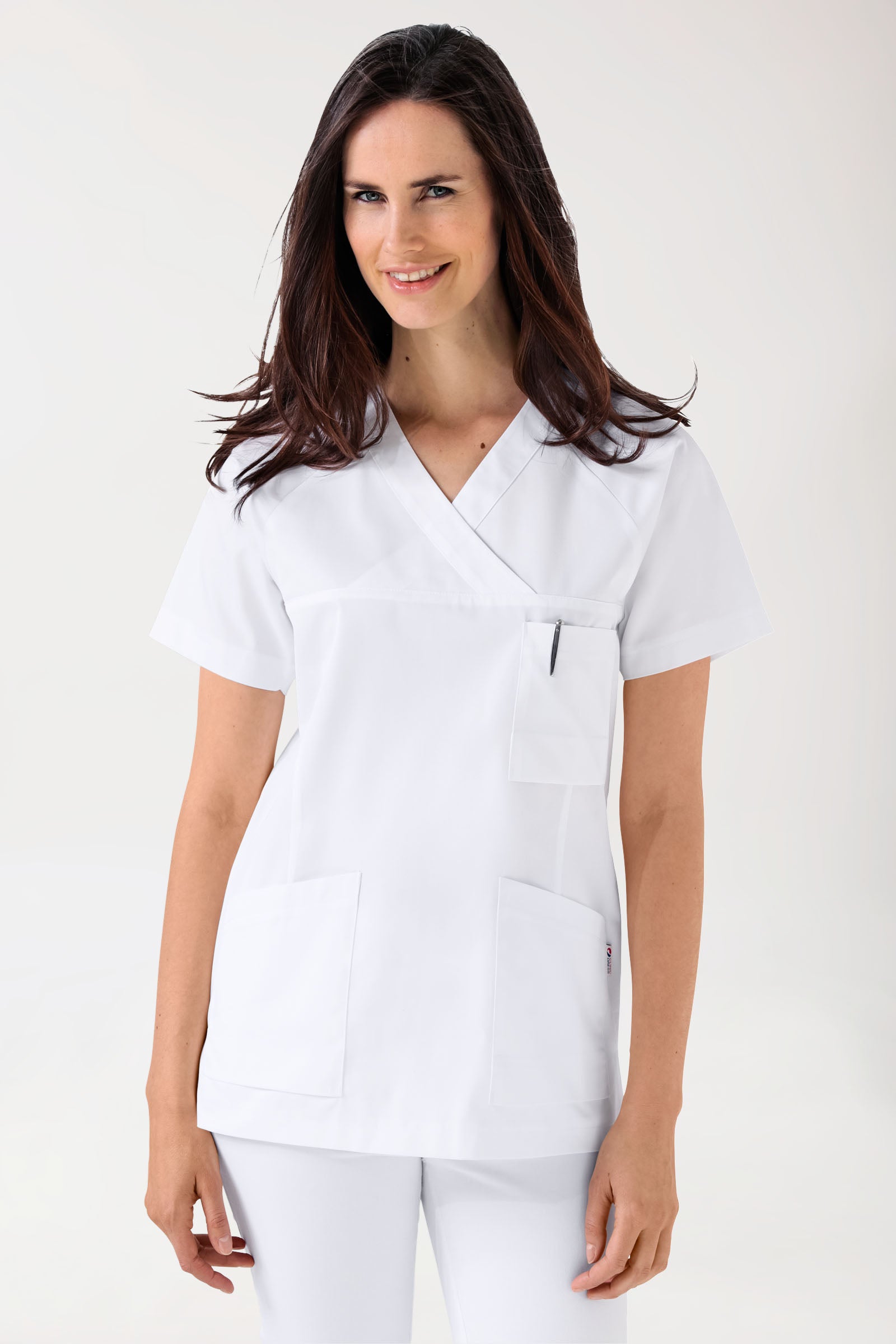 CORE Tunique Femme - Décolleté V blanc