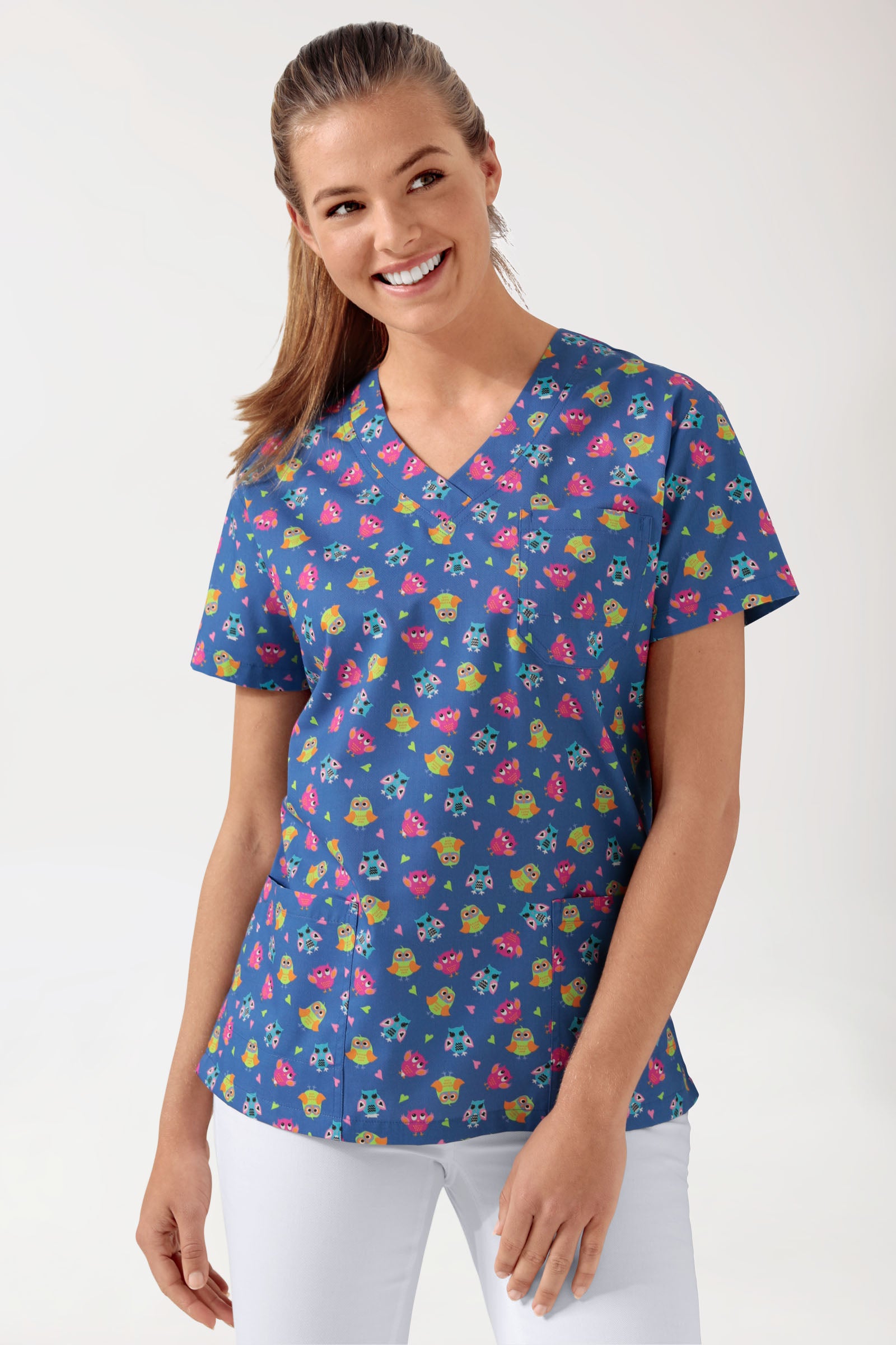 Tunique Femme légère - Imprimée en allover bleu/multicolore