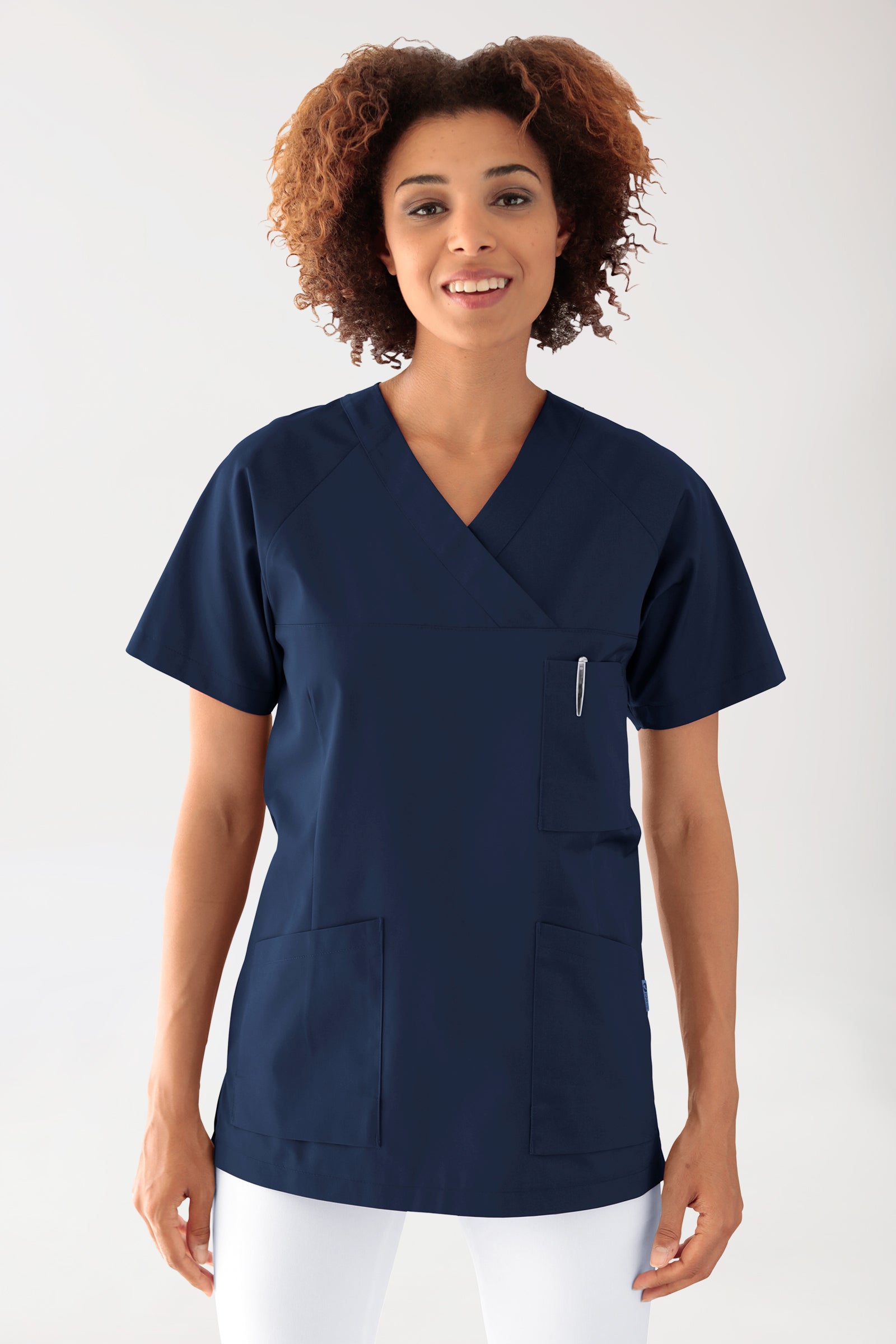 CORE Tunique Femme - Lot de 3 - Décolleté V bleu navy