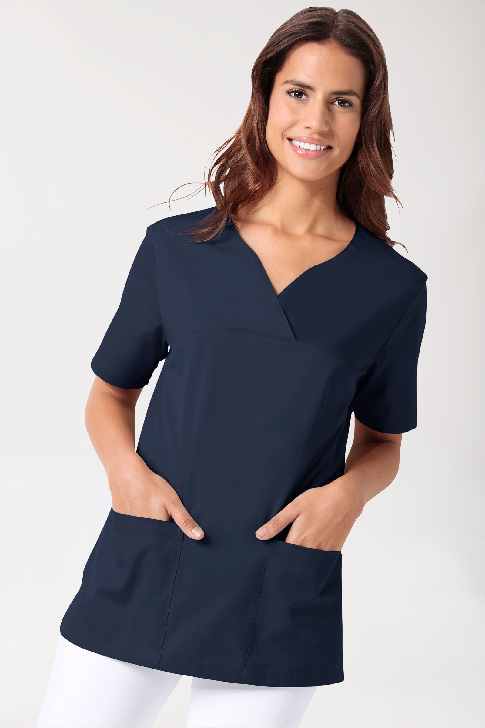 CORE Tunique Femme - Lot de 5 - Décolleté Cœur bleu navy, Vue de face 