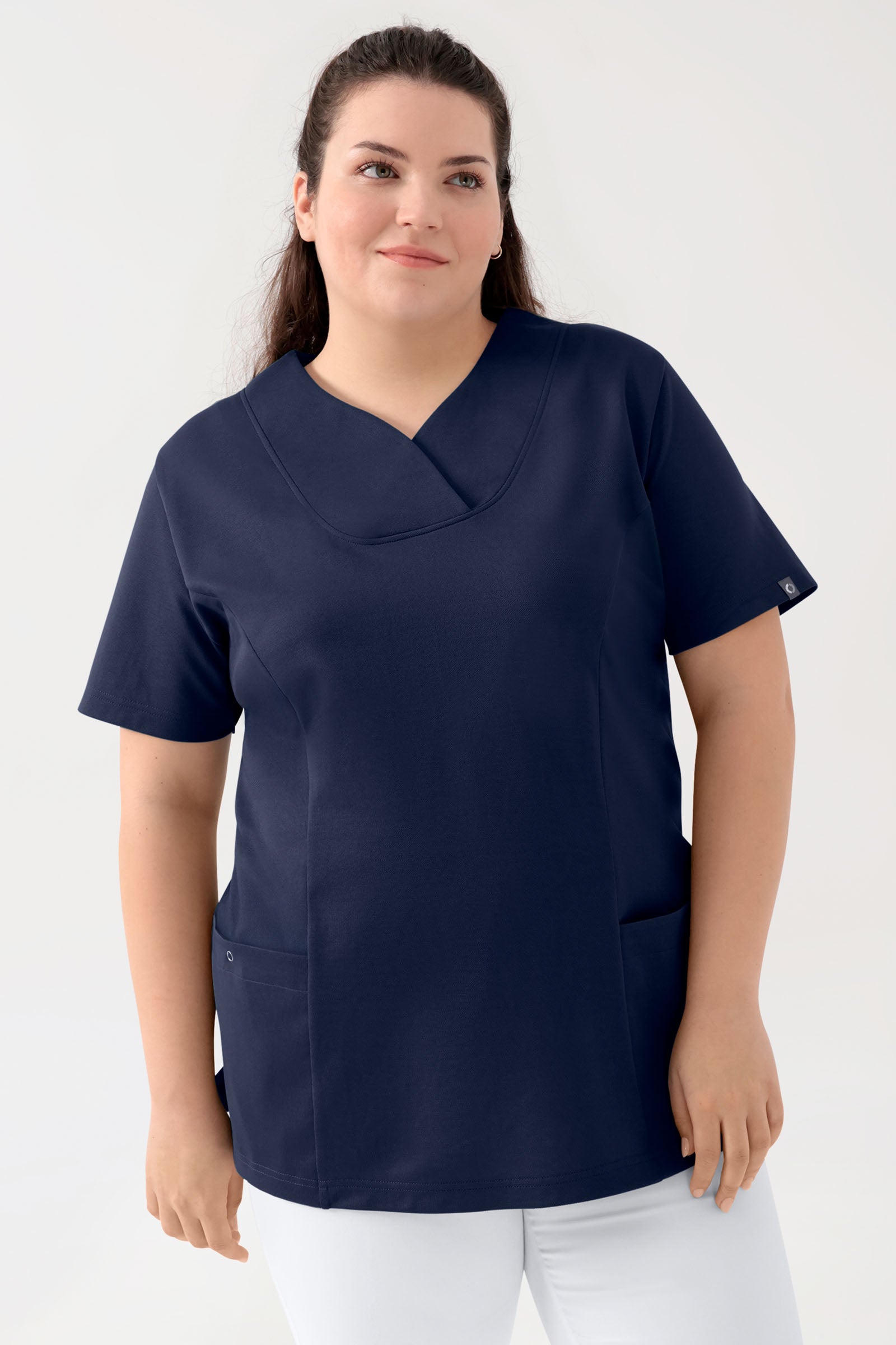 COMFY FLEX Tunique Stretch Femme - Décolleté Cœur navy, Vue de face 