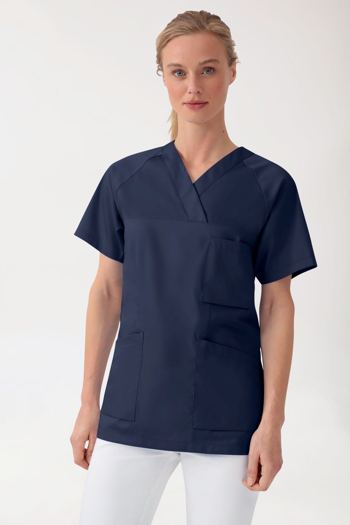 LA tunique médicale femme - Décolleté V navy