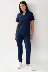 GREEN Tunique Stretch Femme - Décolleté V navy