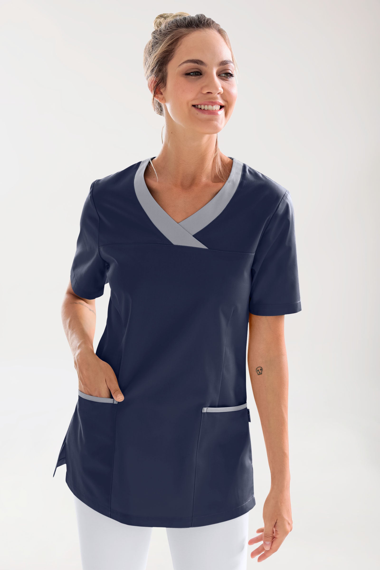 CORE Tunique Femme bleu navy/gris