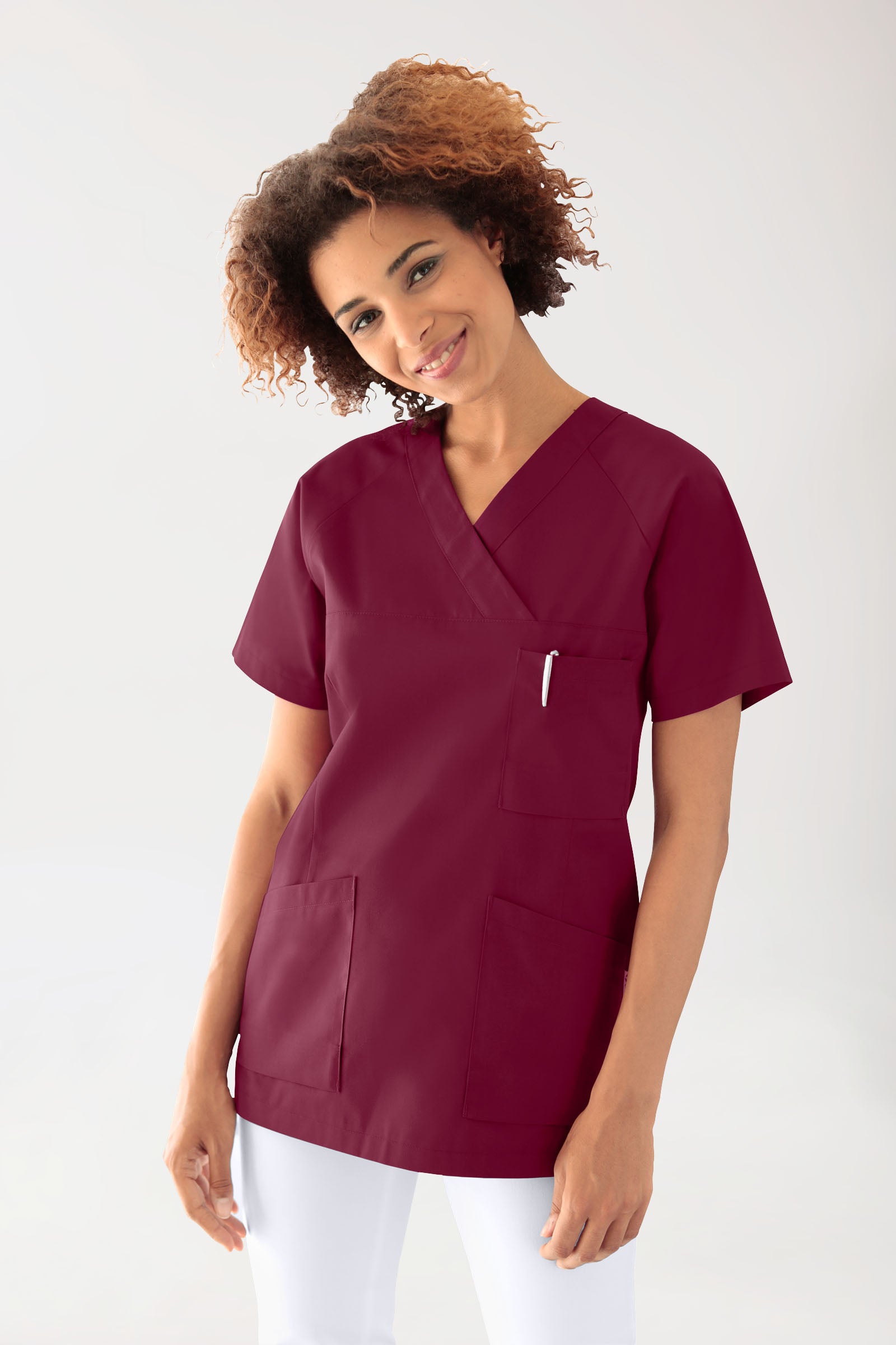 CORE Tunique Femme - Décolleté V bordeaux