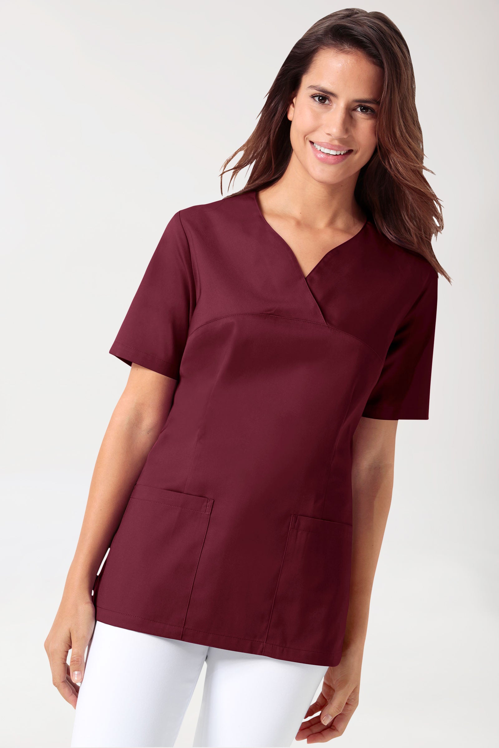 CORE Tunique Femme - Lot de 5 - Décolleté Cœur bordeaux, Vue de face 