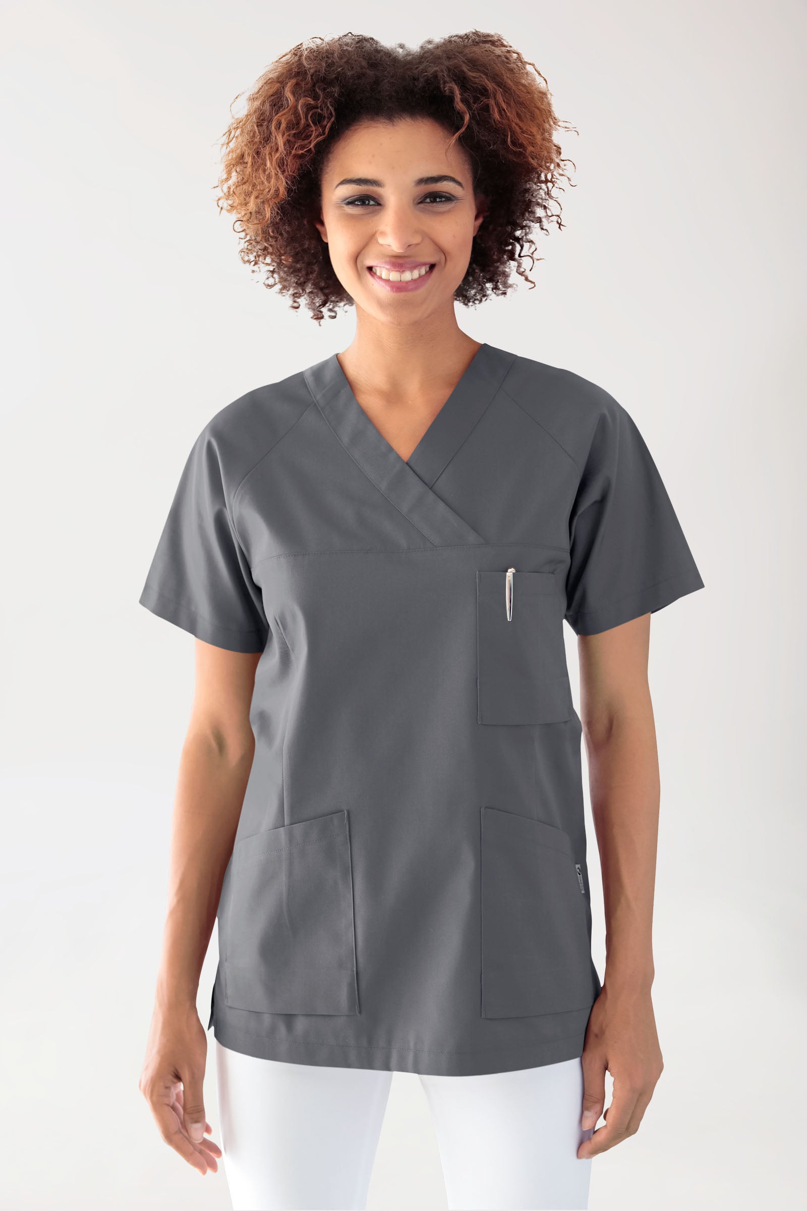 CORE Tunique Femme - Décolleté V gris granit